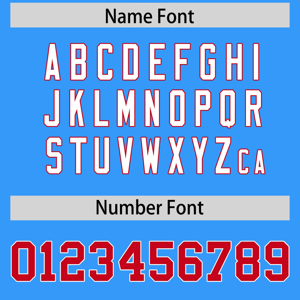 Custom Powder Blue Red Personalized Shoulder Cut Two-Tone Authentic American Football Jersey