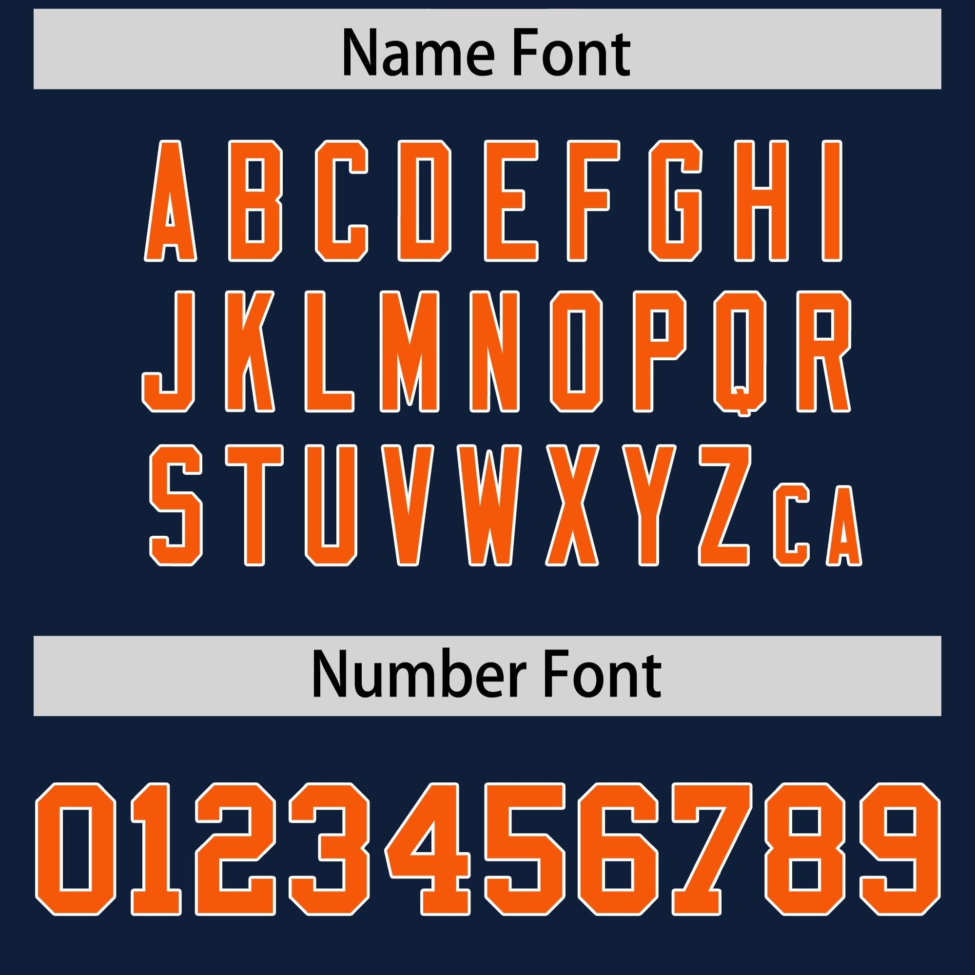 Custom Navy Orange Personalized Shoulder Cut Two-Tone Authentic American Football Jersey
