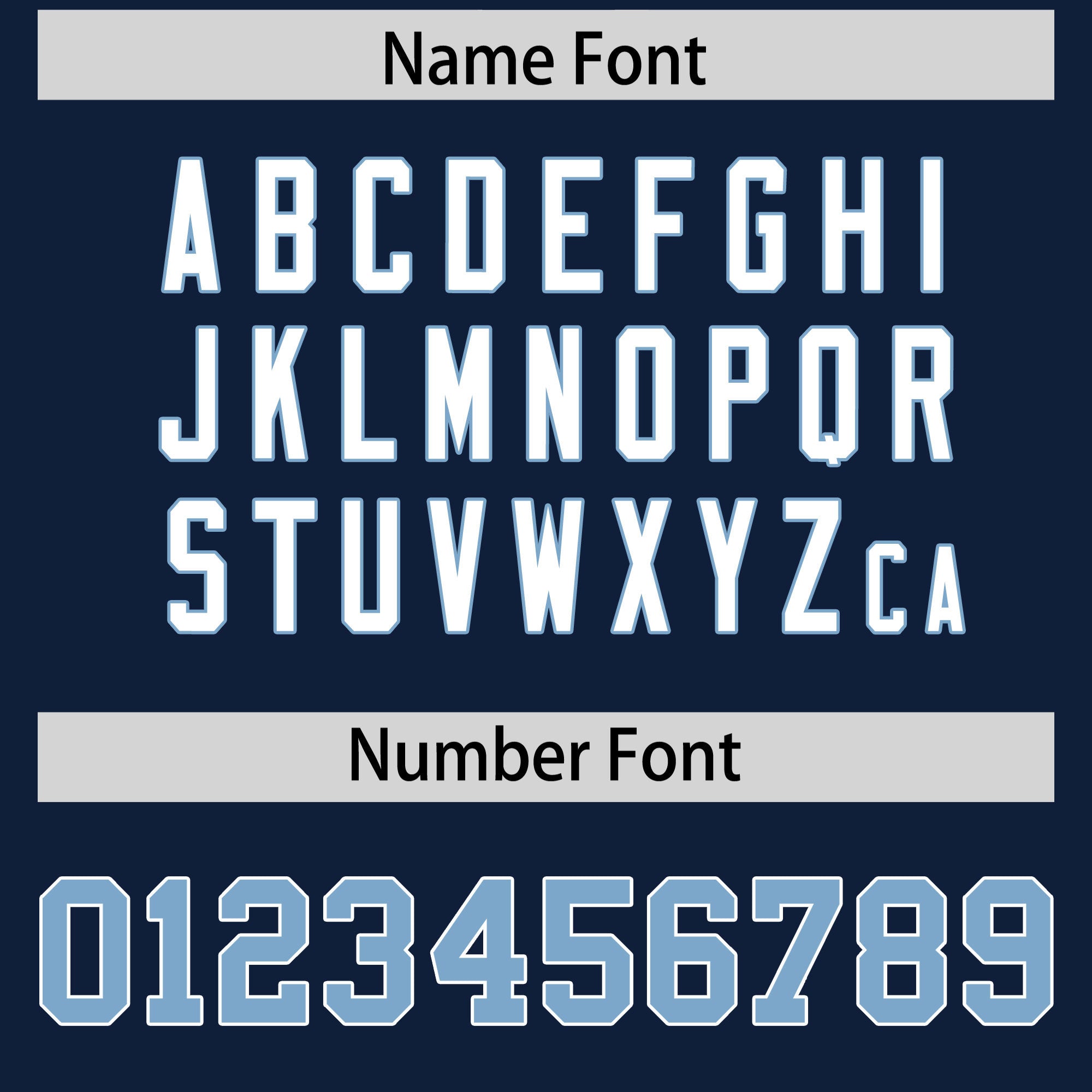 Custom Navy Powder Blue Personalized Shoulder Cut Two-Tone Authentic American Football Jersey