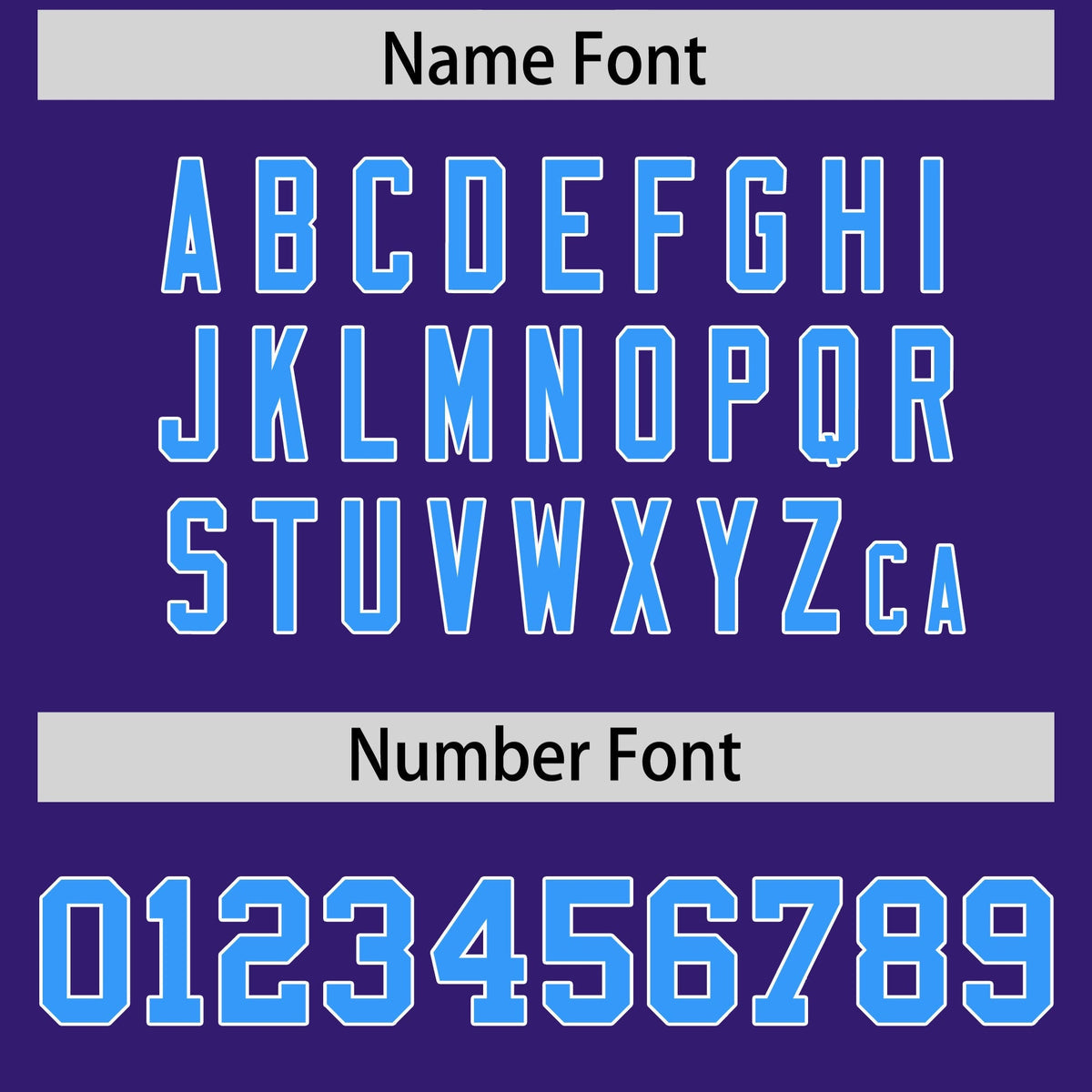 Custom Purple Light Blue Personalized Shoulder Cut Two-Tone Authentic American Football Jersey