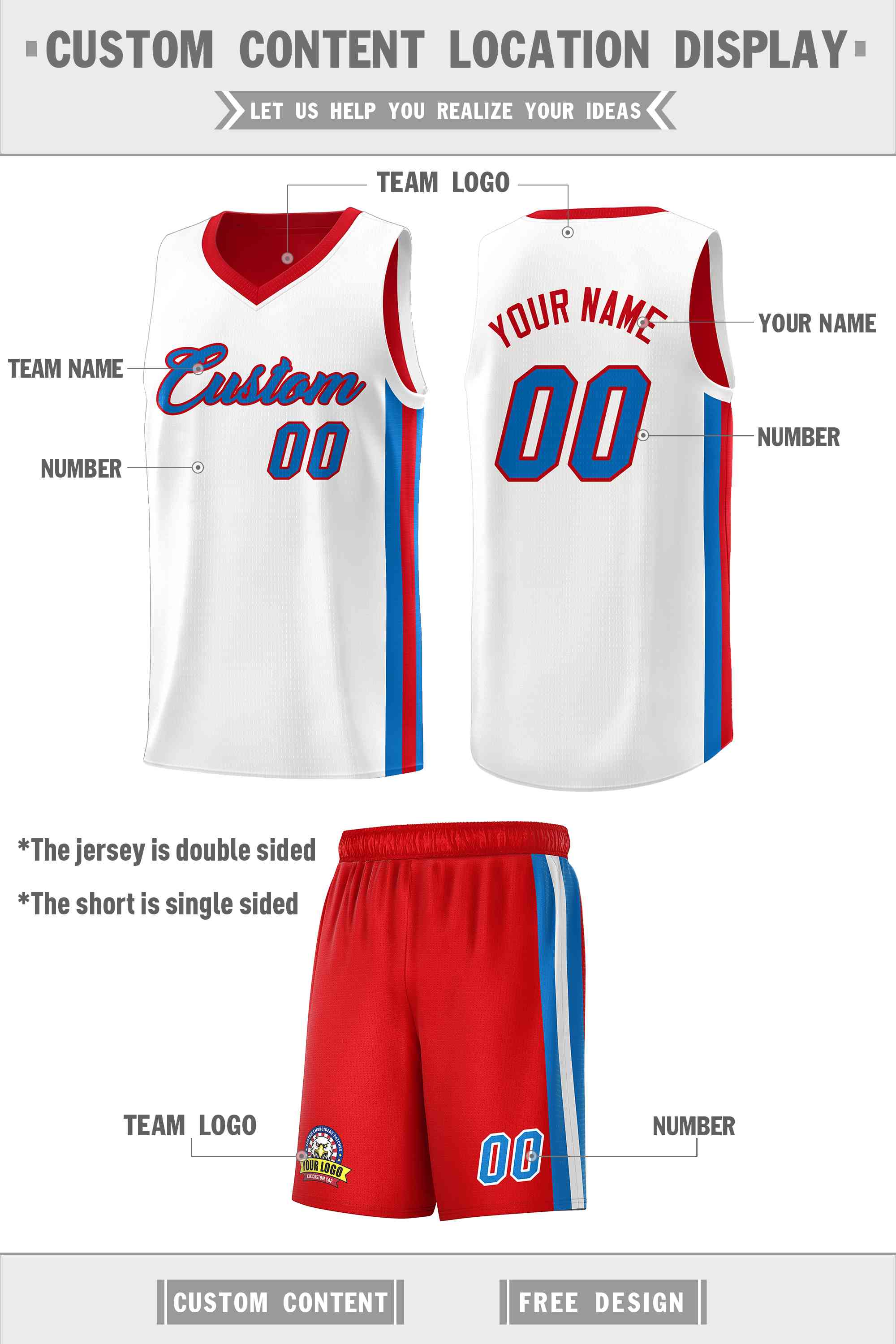 Custom White Orange-Yellow Double Side kits Men Basketball Jersey|KXKSHOP