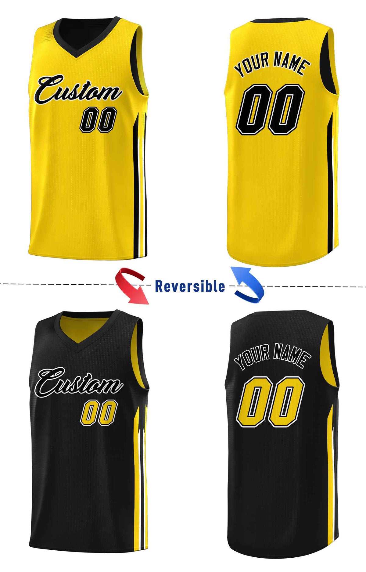 Custom Navy White Double SideKits Men Basketball Jersey | KXKSHOP