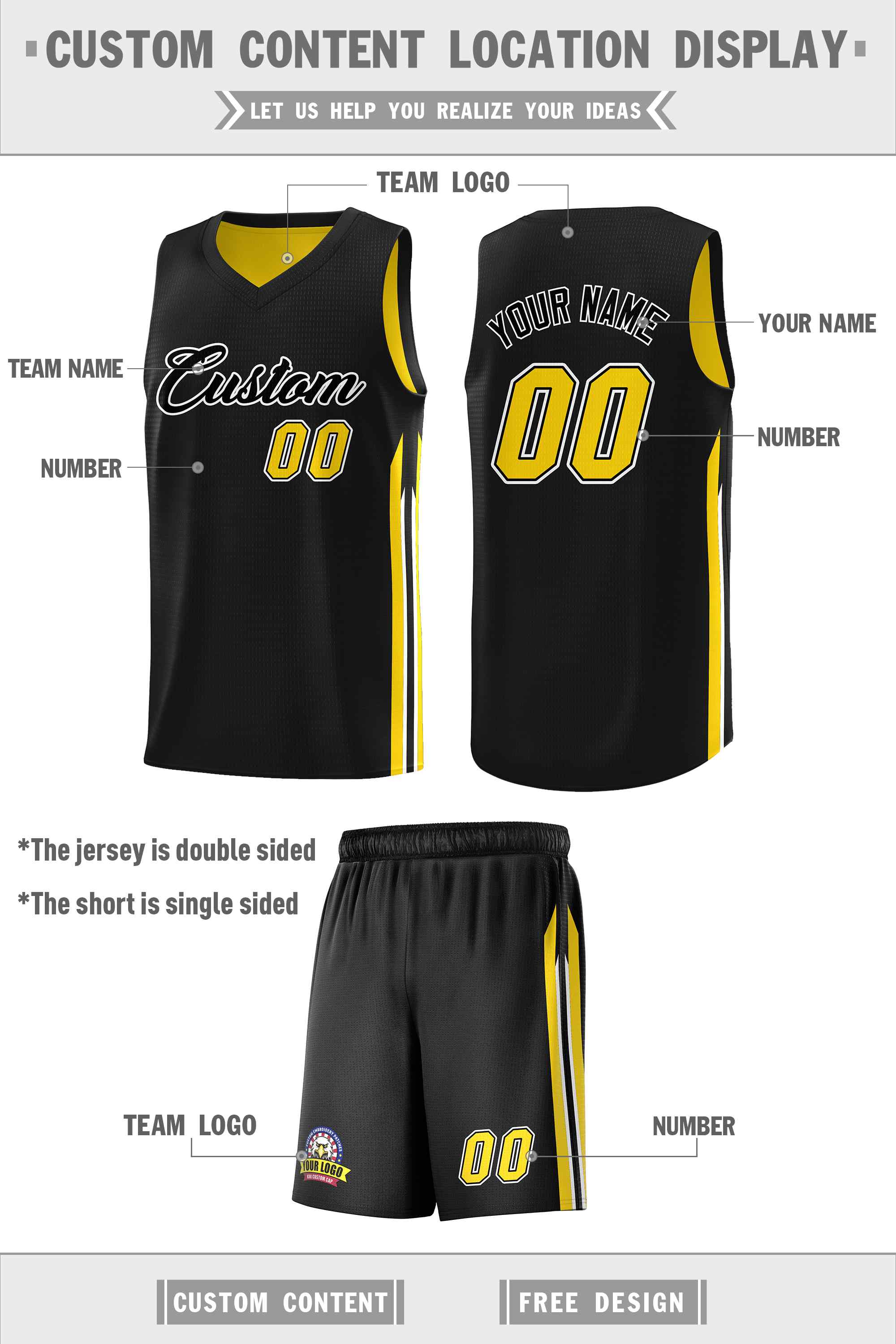 Custom Navy White Double SideKits Men Basketball Jersey | KXKSHOP