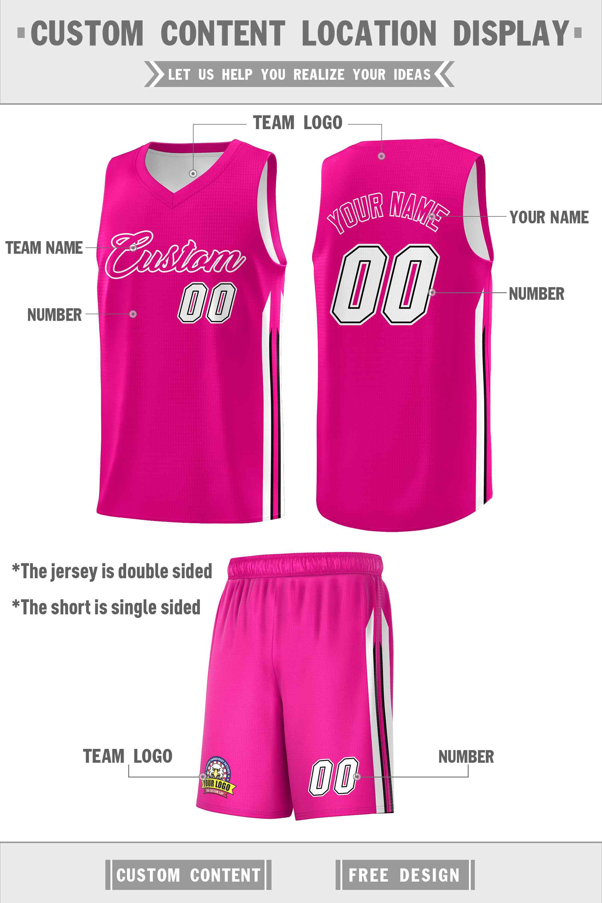 Custom Navy White Double SideKits Men Basketball Jersey | KXKSHOP