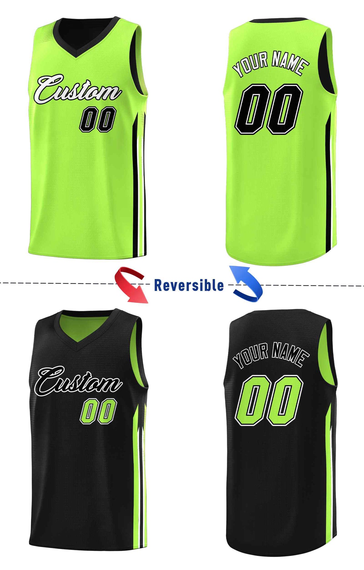 Custom Navy White Double SideKits Men Basketball Jersey | KXKSHOP
