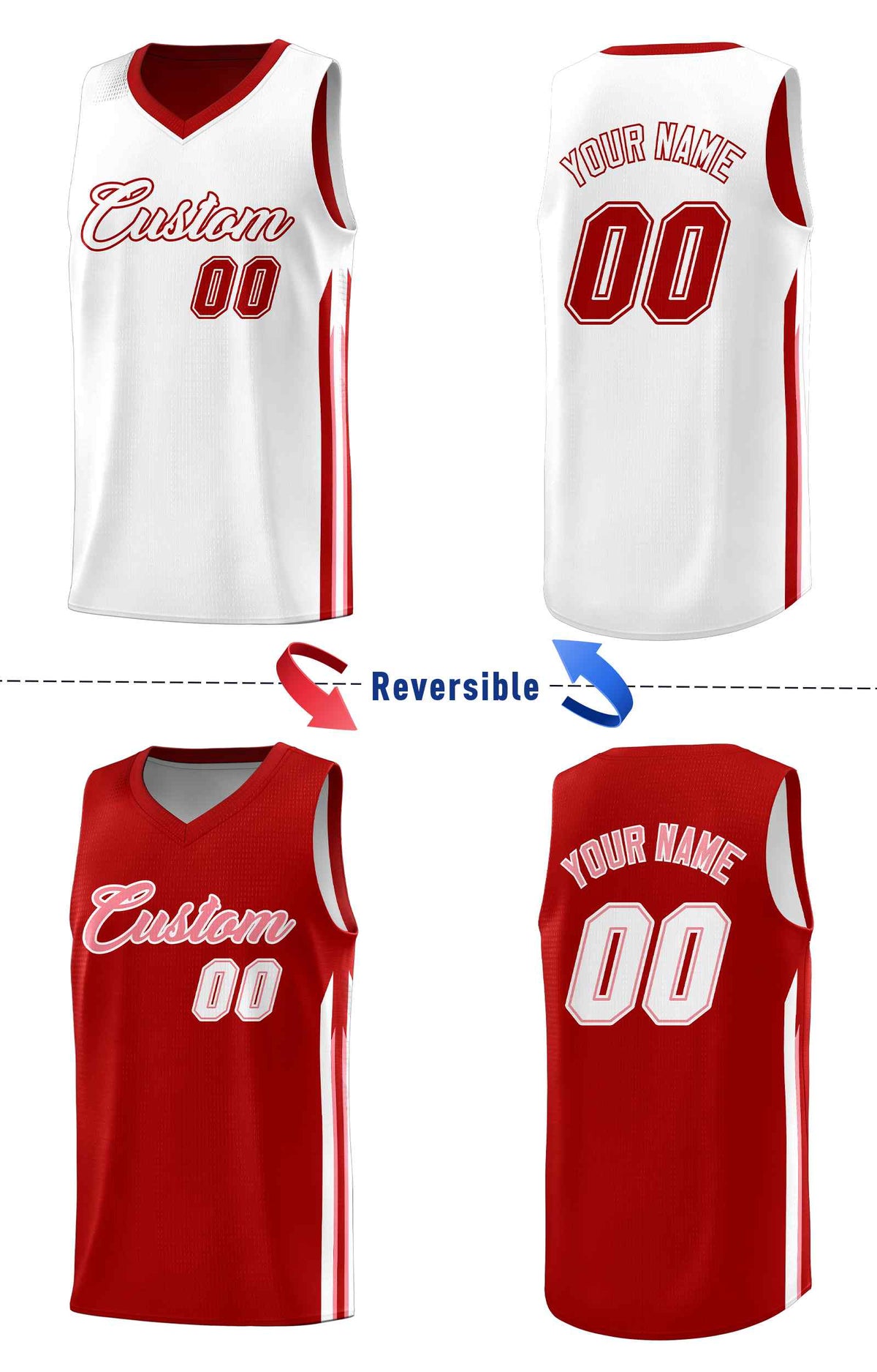 Custom Navy White Double SideKits Men Basketball Jersey | KXKSHOP