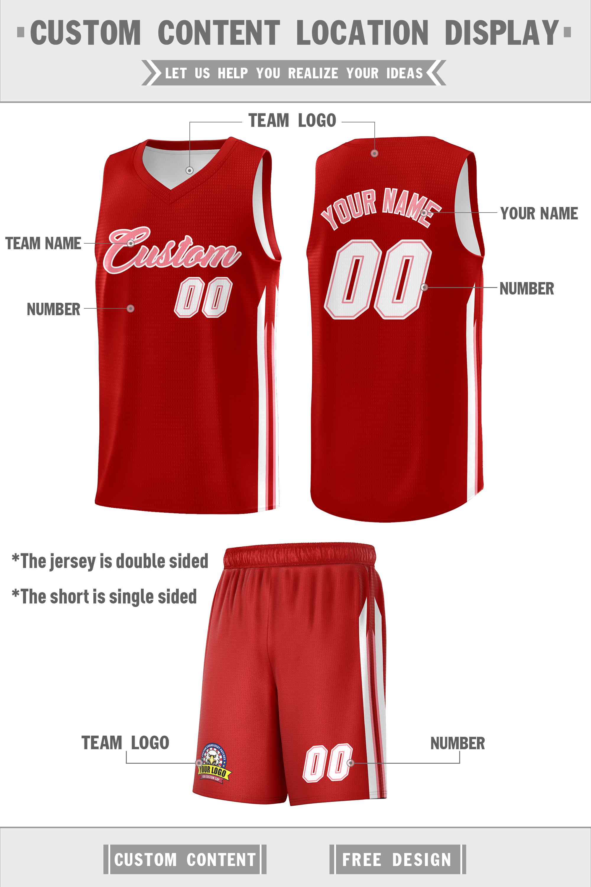Custom Navy White Double SideKits Men Basketball Jersey | KXKSHOP