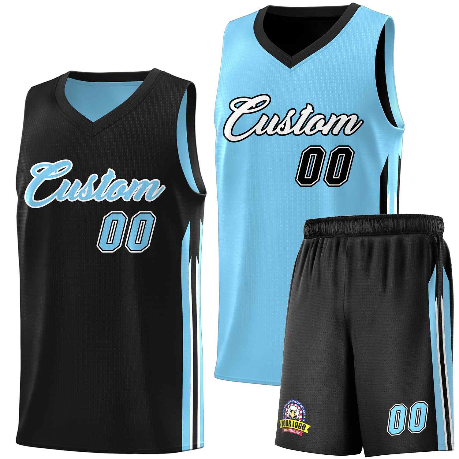 Custom Navy White Double SideKits Men Basketball Jersey | KXKSHOP