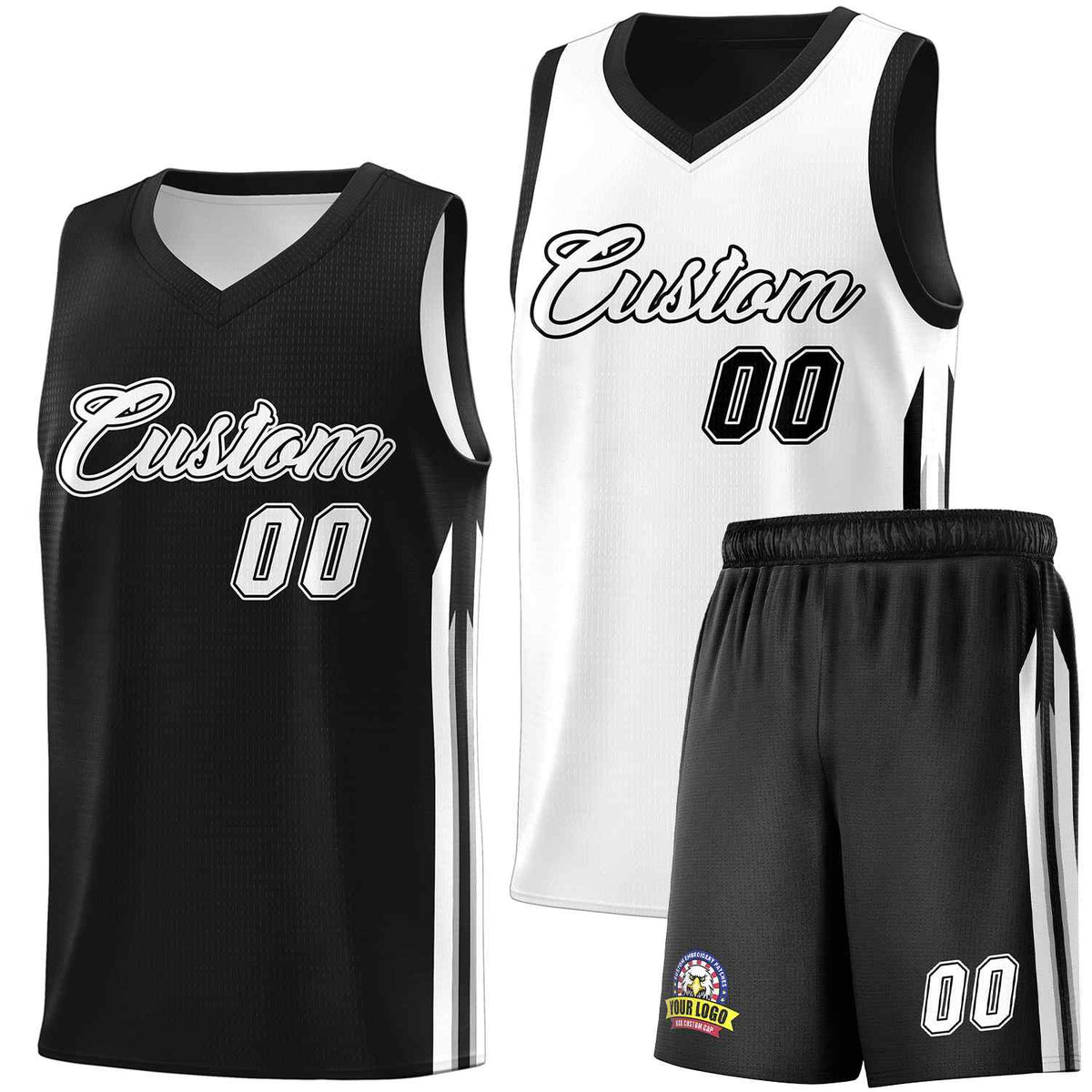 Custom Navy White Double SideKits Men Basketball Jersey | KXKSHOP