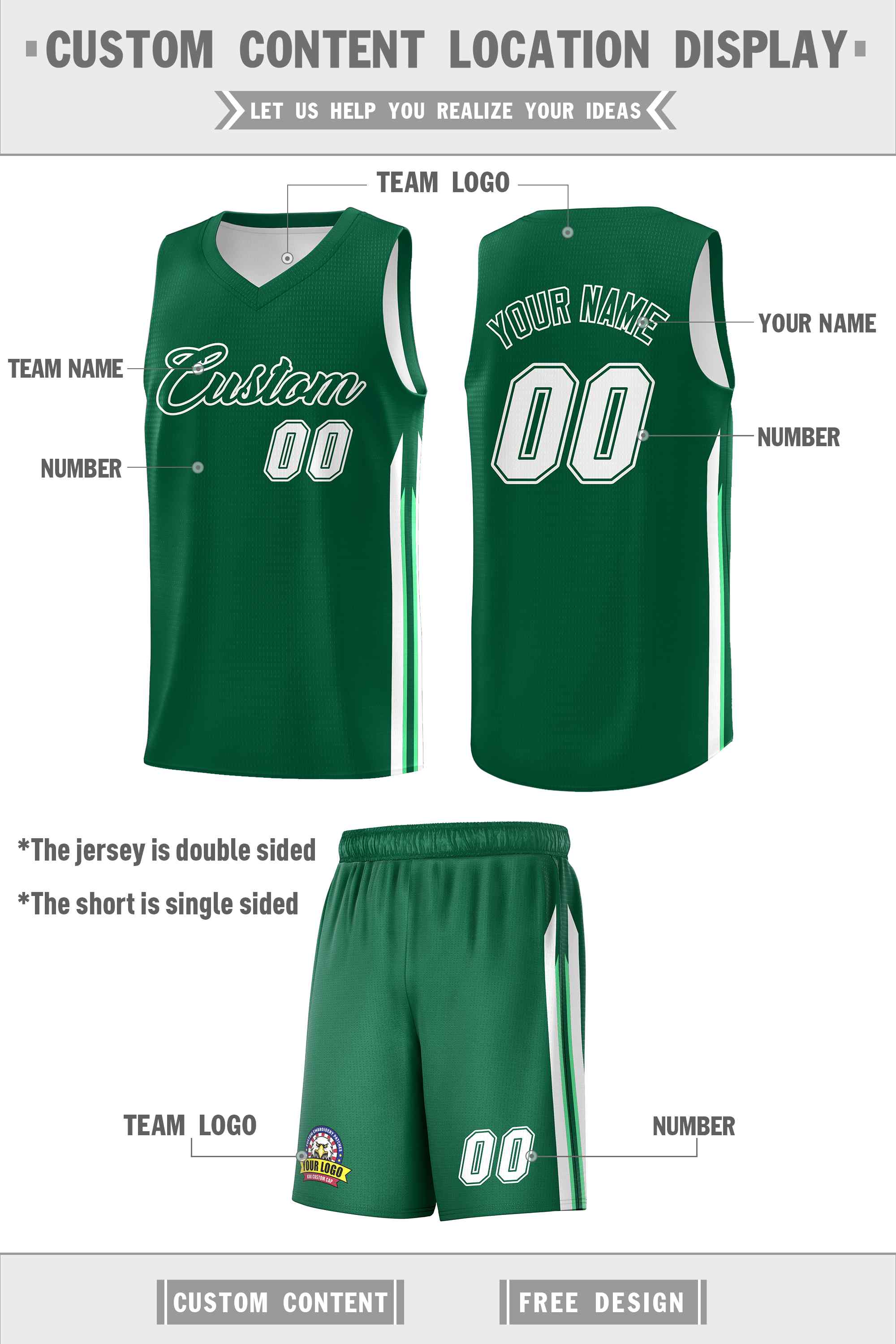 Custom Navy White Double SideKits Men Basketball Jersey | KXKSHOP