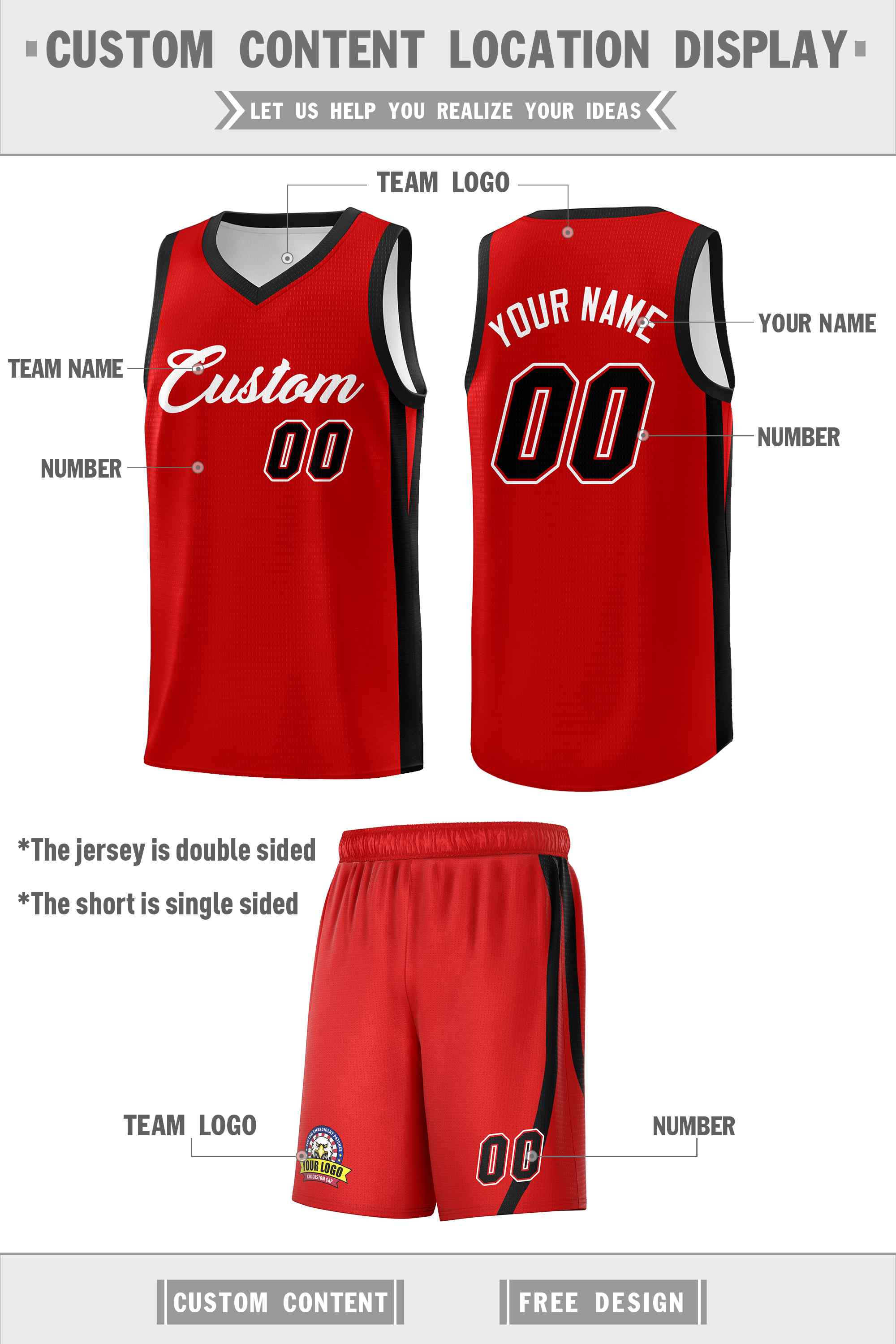 Custom Black White Double Side Sets Men Basketball Jersey | KXKSHOP
