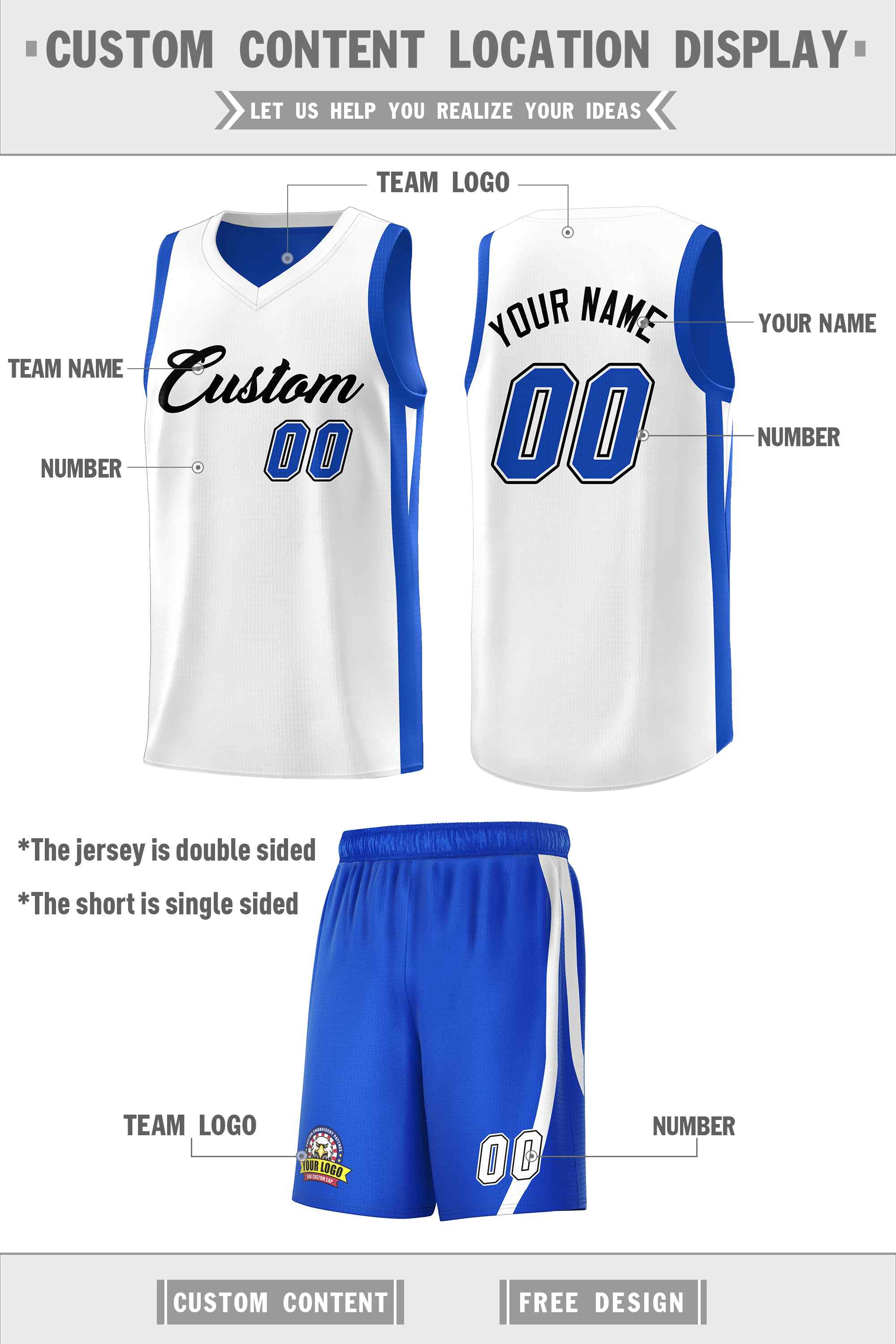 Custom Black White Double Side Sets Men Basketball Jersey | KXKSHOP