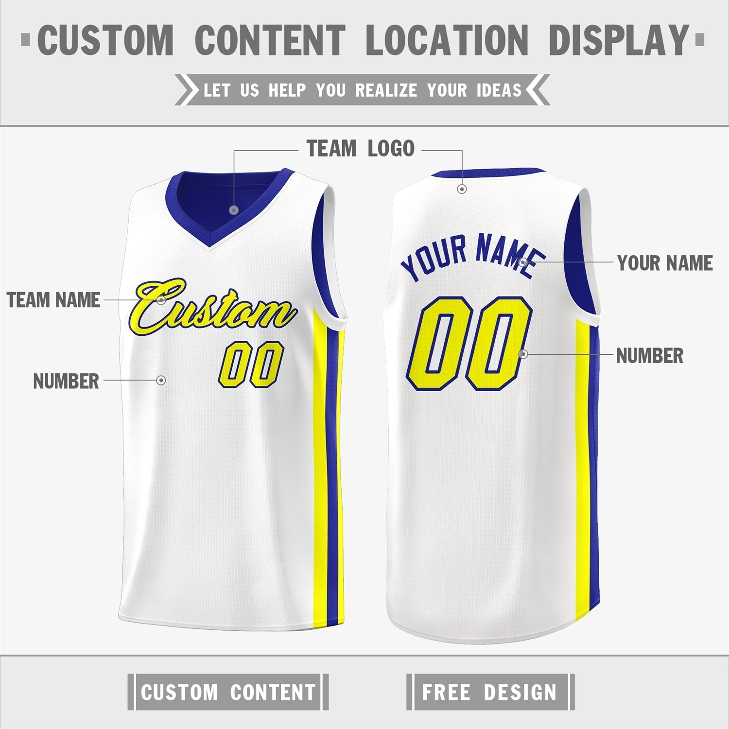 Custom White Orange Double Side Tops Basketball Jersey | KXKSHOP