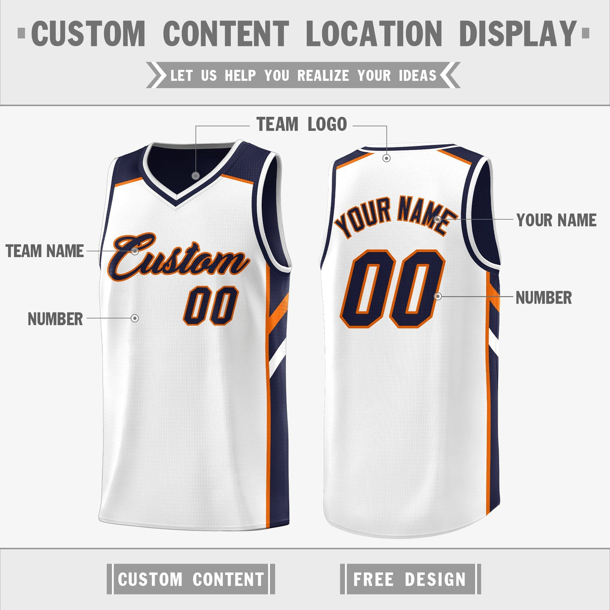 Custom Royal White-Yellow Double Side Tops Fashion Basketball Jersey | KXKSHOP