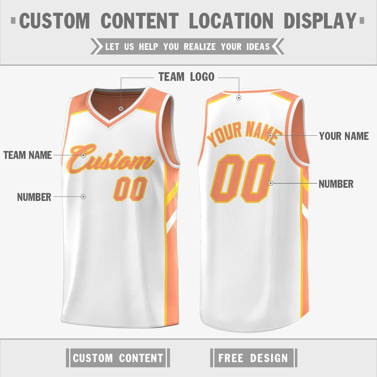 Custom Royal White-Yellow Double Side Tops Fashion Basketball Jersey | KXKSHOP
