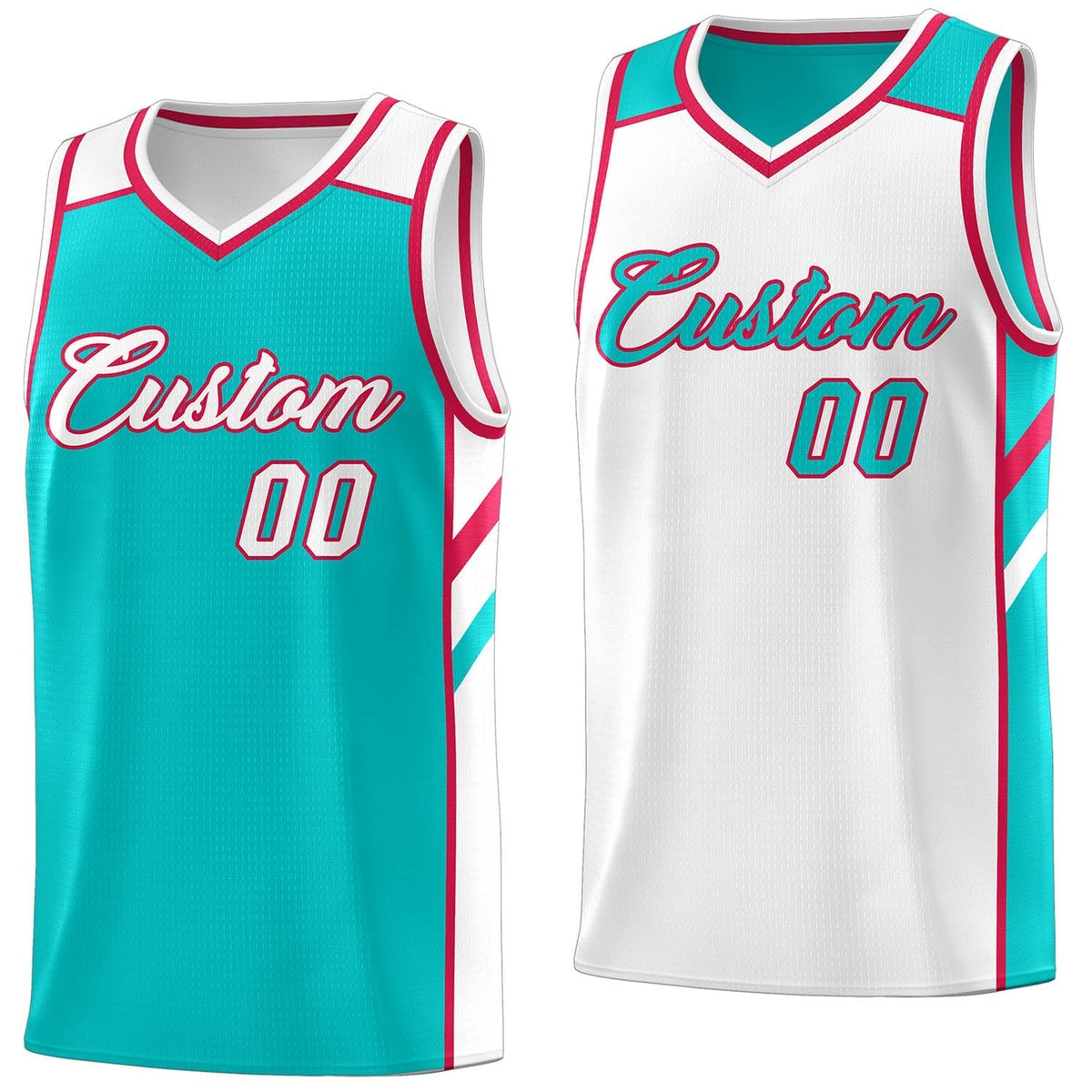 Custom Light Green White Double Side Tops Casual Basketball Jersey | KXKSHOP