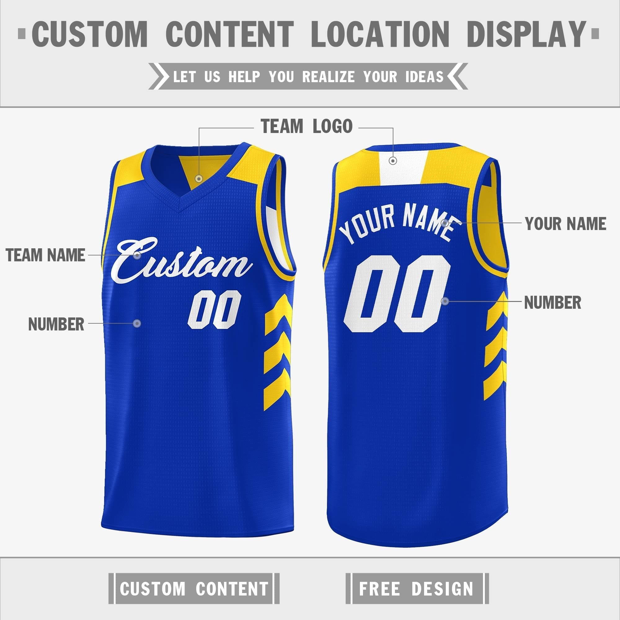 Benutzerdefiniertes königsweißes, wendbares Basketballtrikot mit doppelseitigen Oberteilen