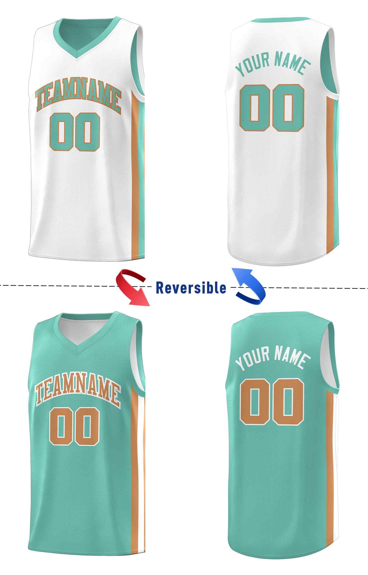 Custom White Orange-Yellow Double Side kits Men Basketball Jersey|KXKSHOP