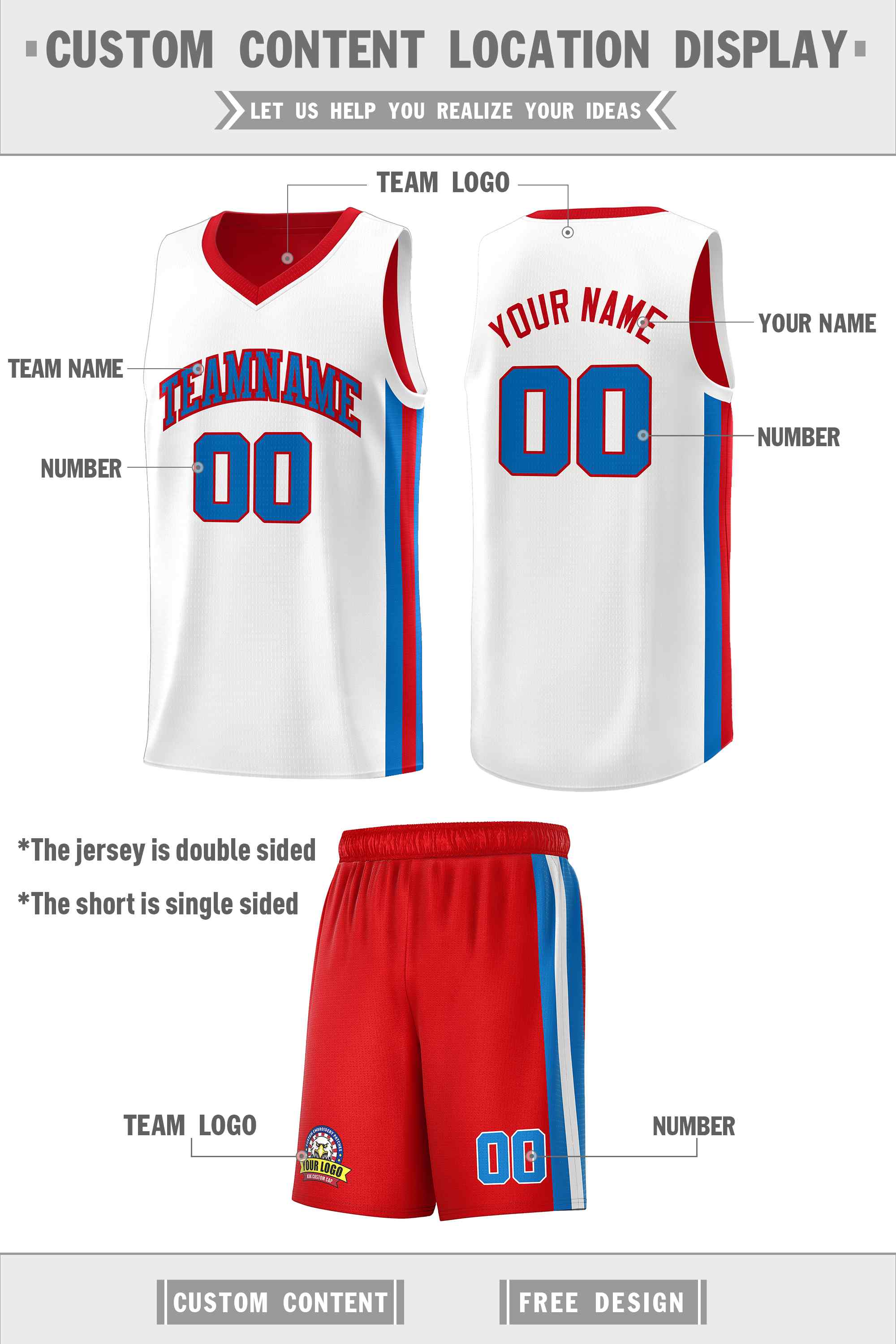 Custom White Orange-Yellow Double Side kits Men Basketball Jersey|KXKSHOP
