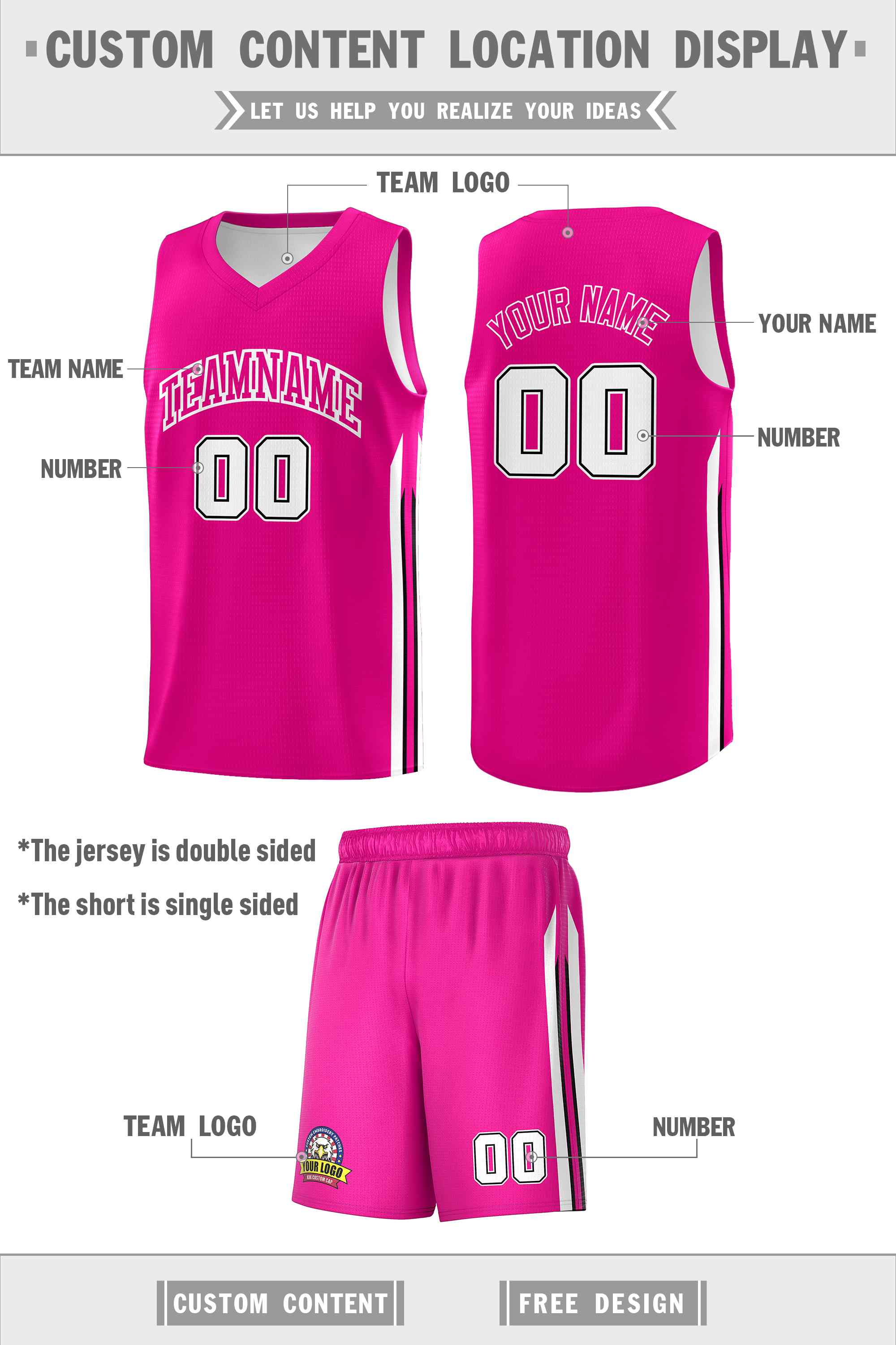 Custom Navy White Double SideKits Men Basketball Jersey | KXKSHOP