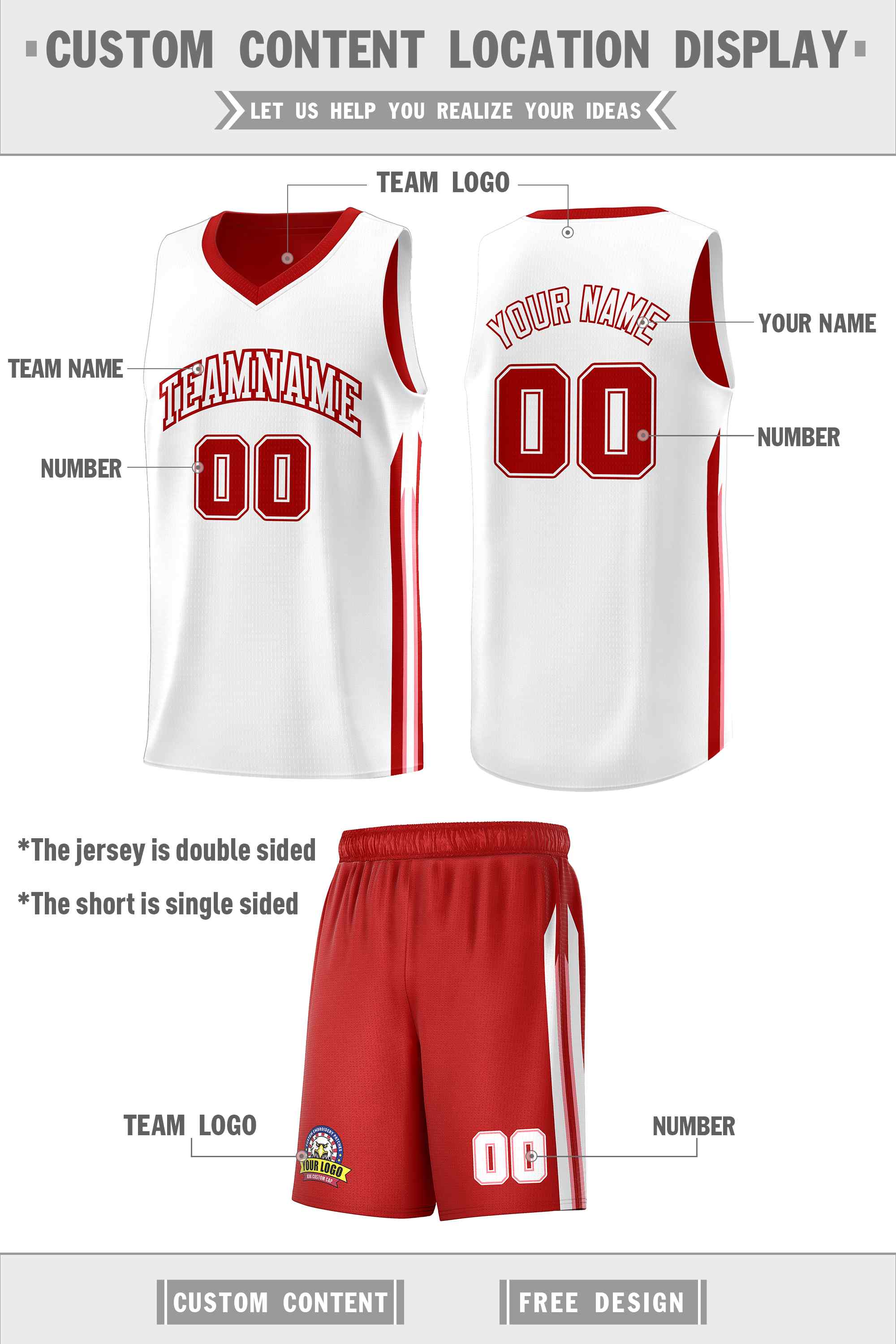 Custom Navy White Double SideKits Men Basketball Jersey | KXKSHOP