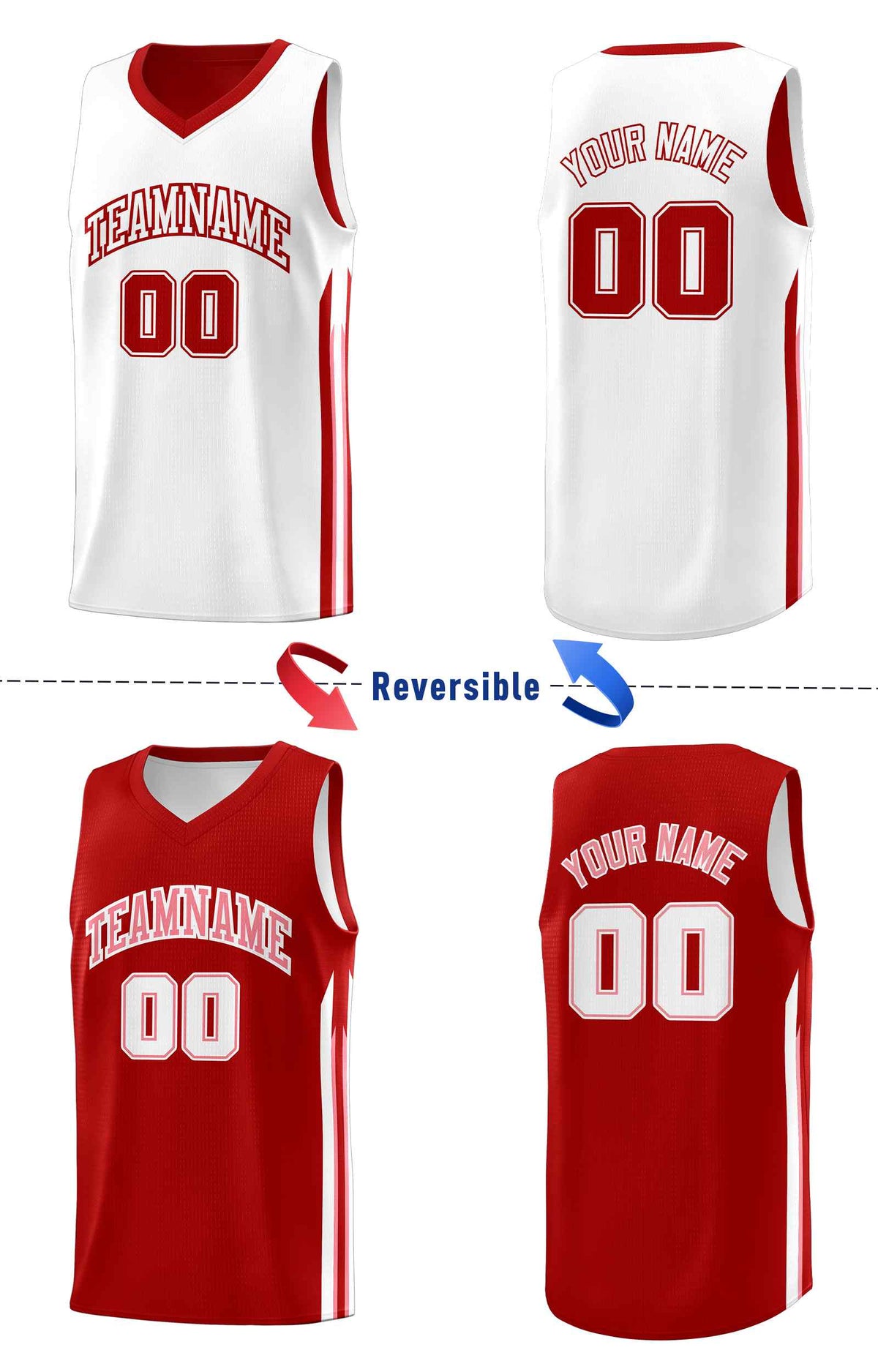 Custom Navy White Double SideKits Men Basketball Jersey | KXKSHOP
