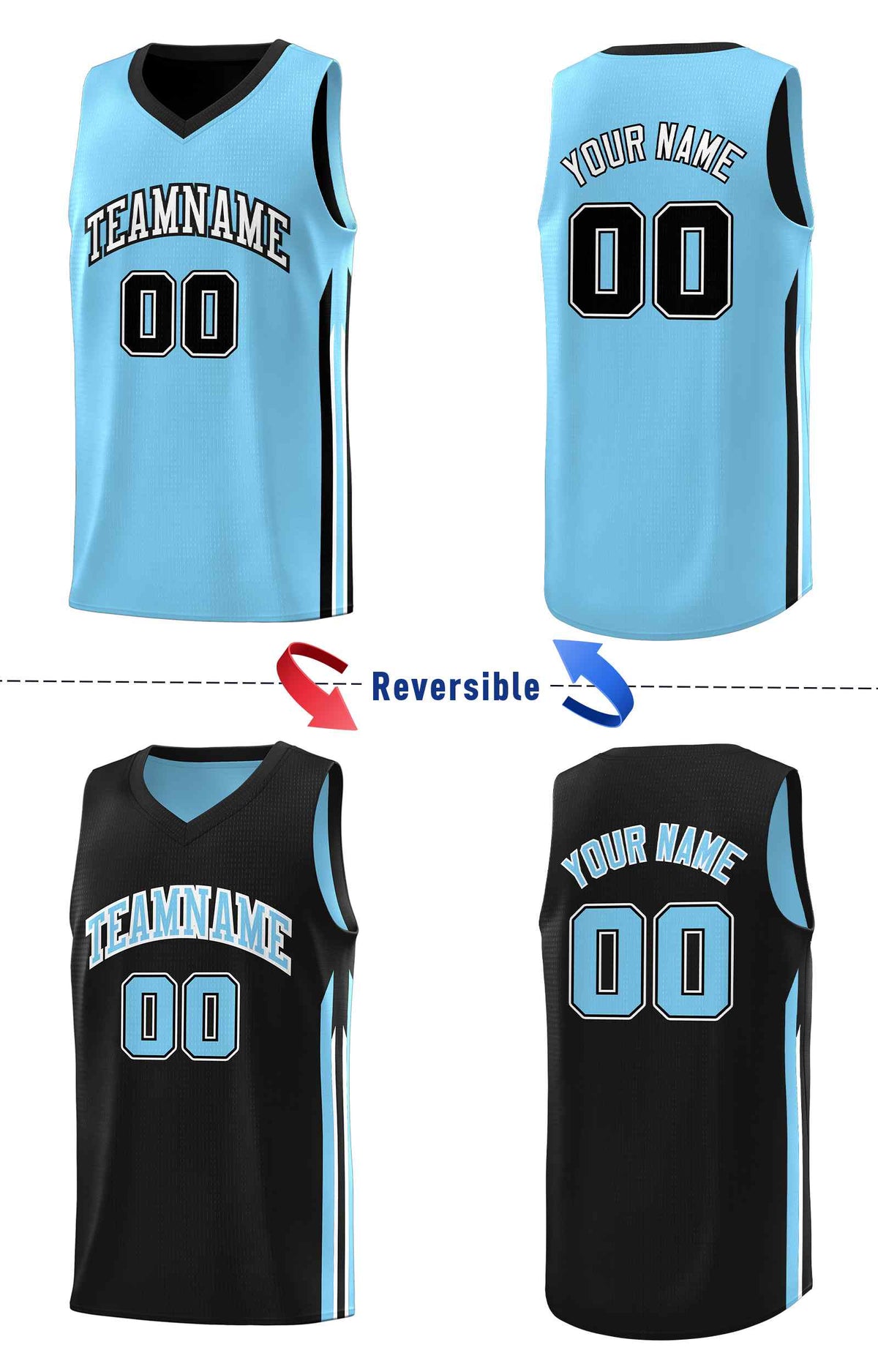 Custom Navy White Double SideKits Men Basketball Jersey | KXKSHOP