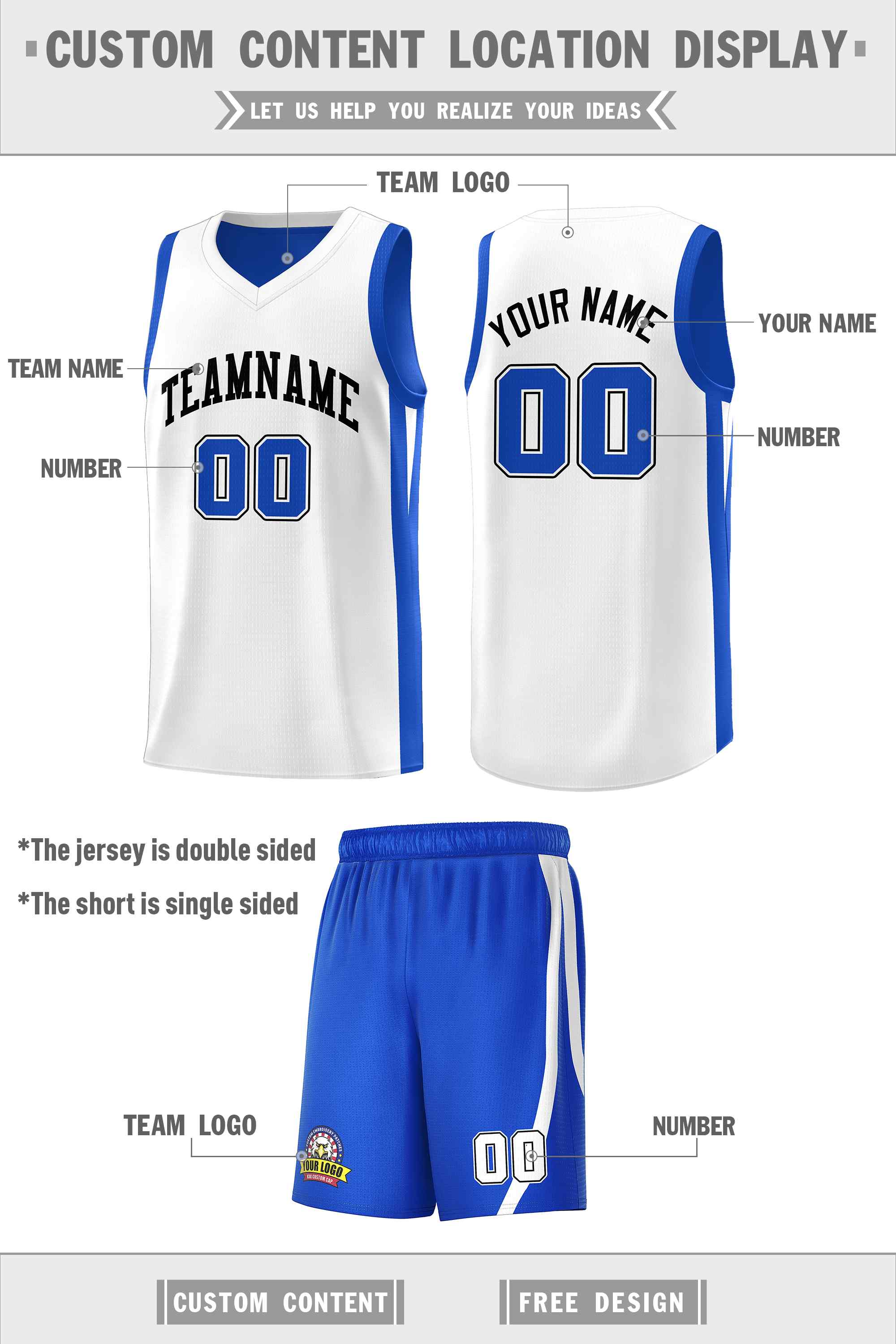 Custom Black White Double Side Sets Men Basketball Jersey | KXKSHOP
