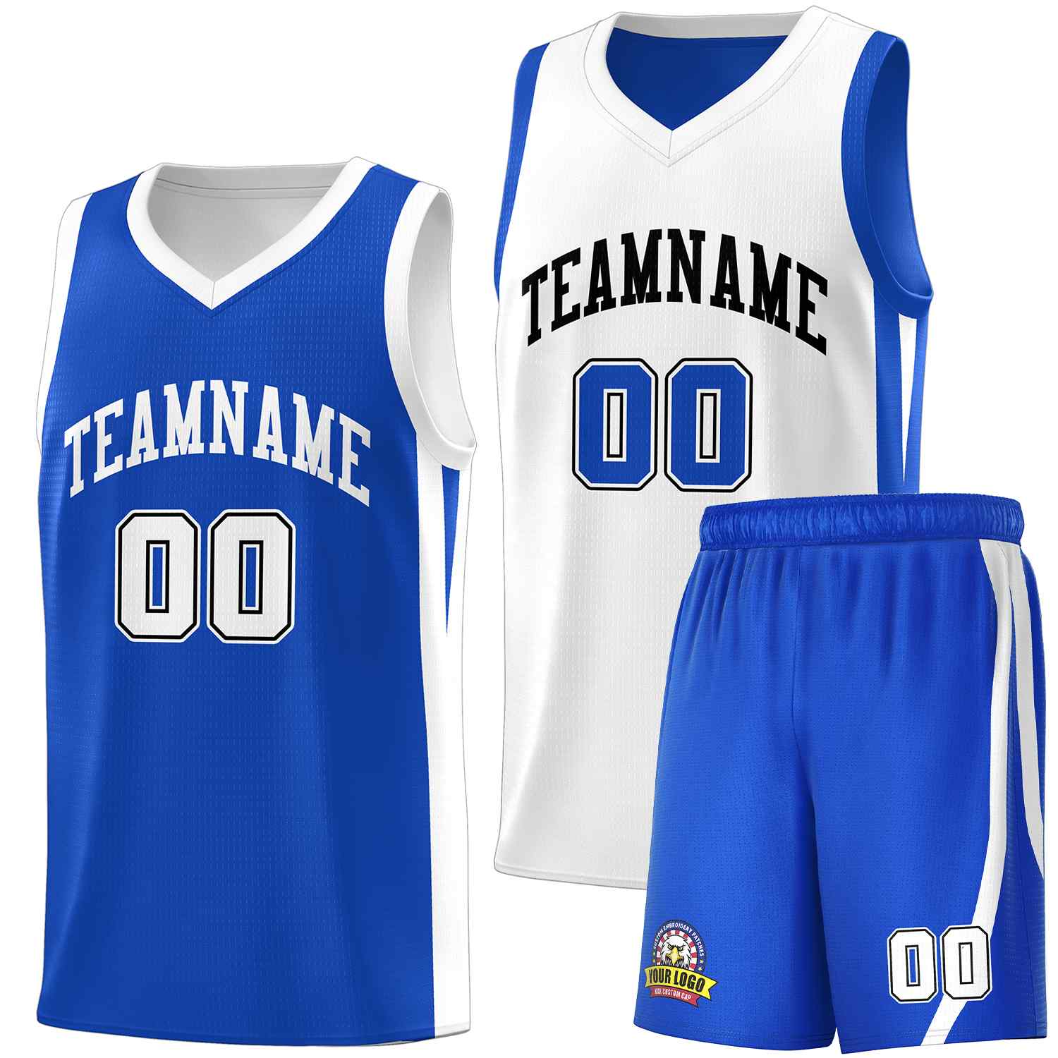 Custom Black White Double Side Sets Men Basketball Jersey | KXKSHOP
