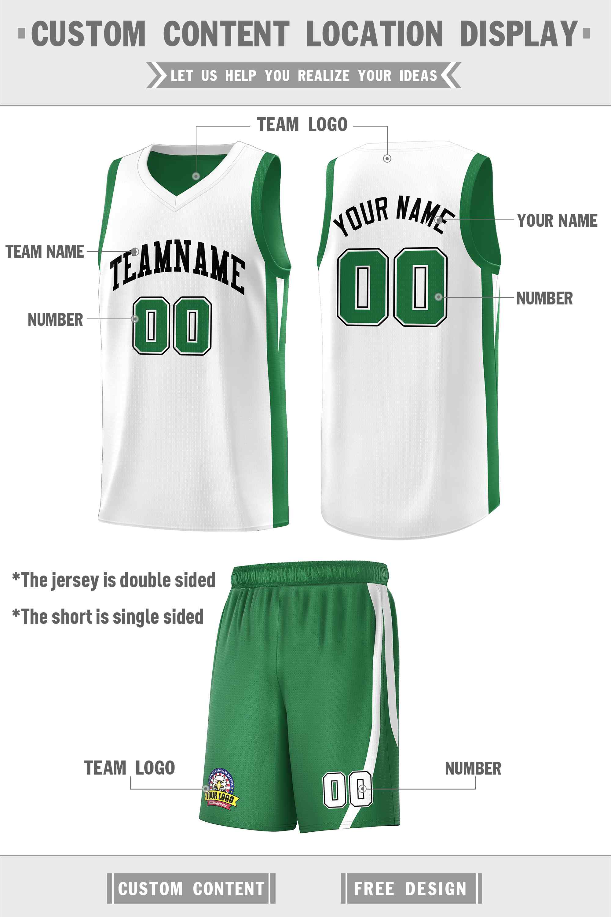 Custom Black White Double Side Sets Men Basketball Jersey | KXKSHOP
