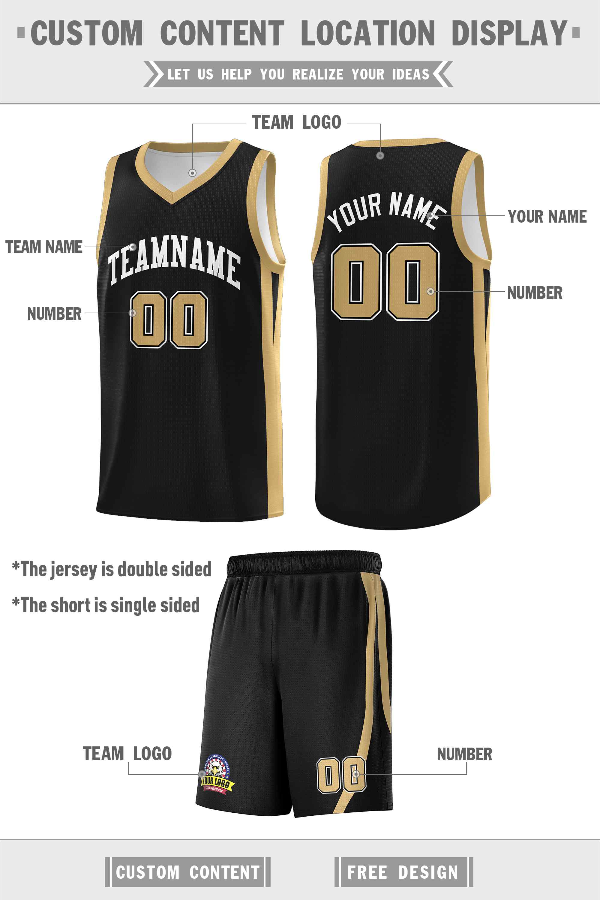 Custom Black White Double Side Sets Men Basketball Jersey | KXKSHOP