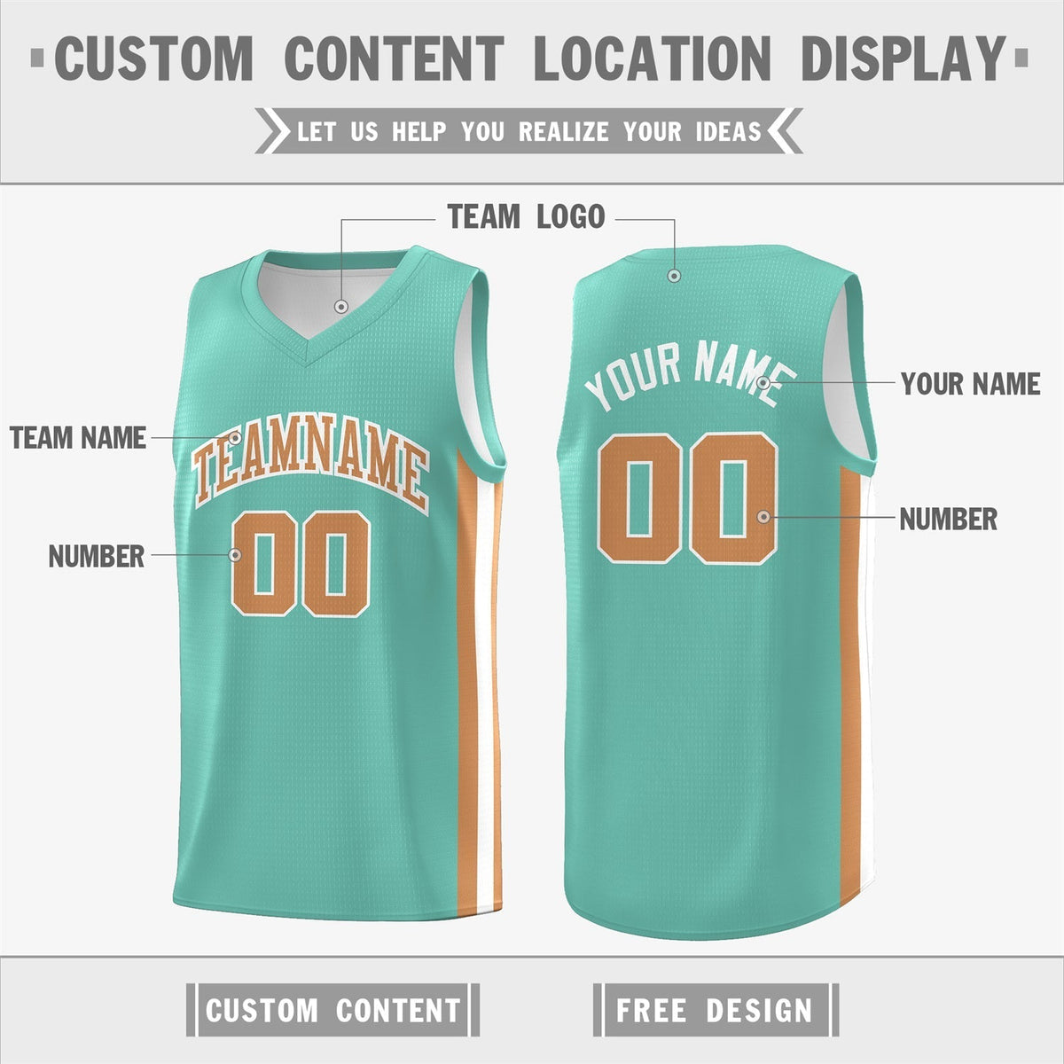 Custom White Orange Double Side Tops Basketball Jersey | KXKSHOP