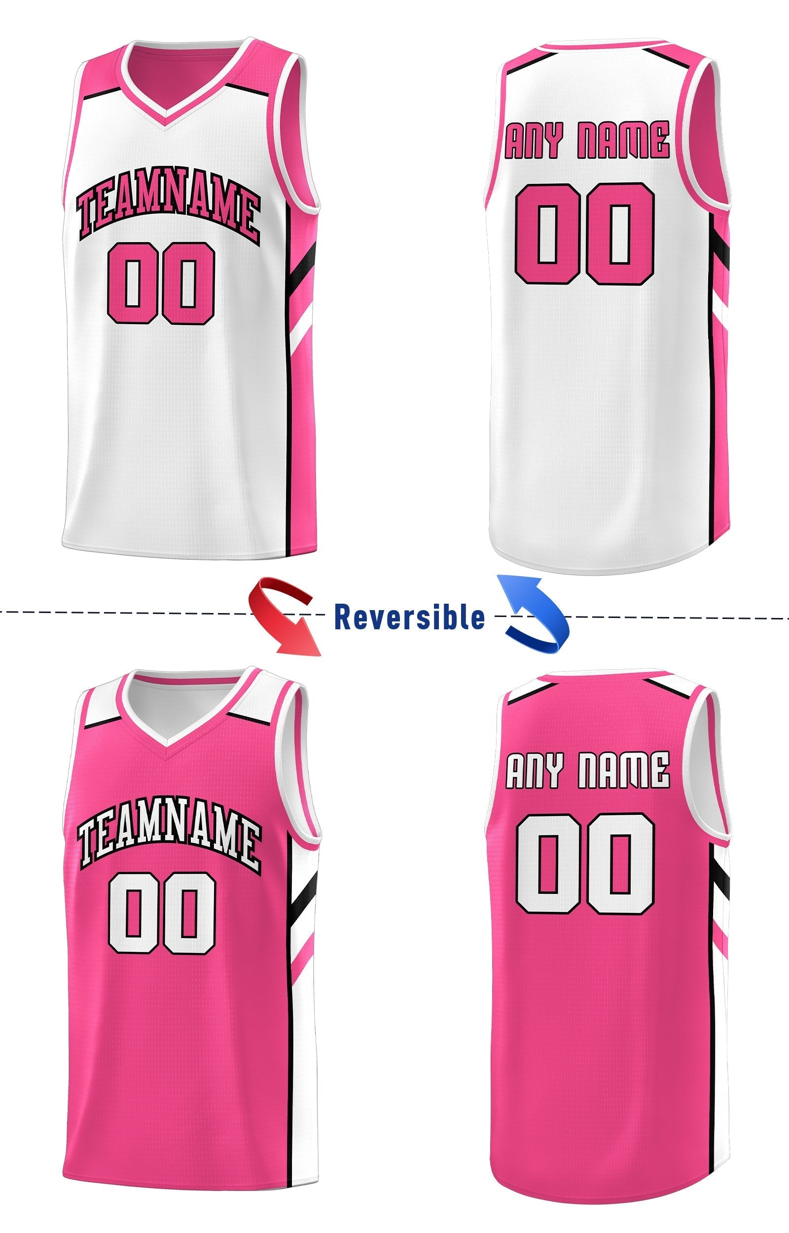 Custom Royal White-Yellow Double Side Tops Fashion Basketball Jersey | KXKSHOP