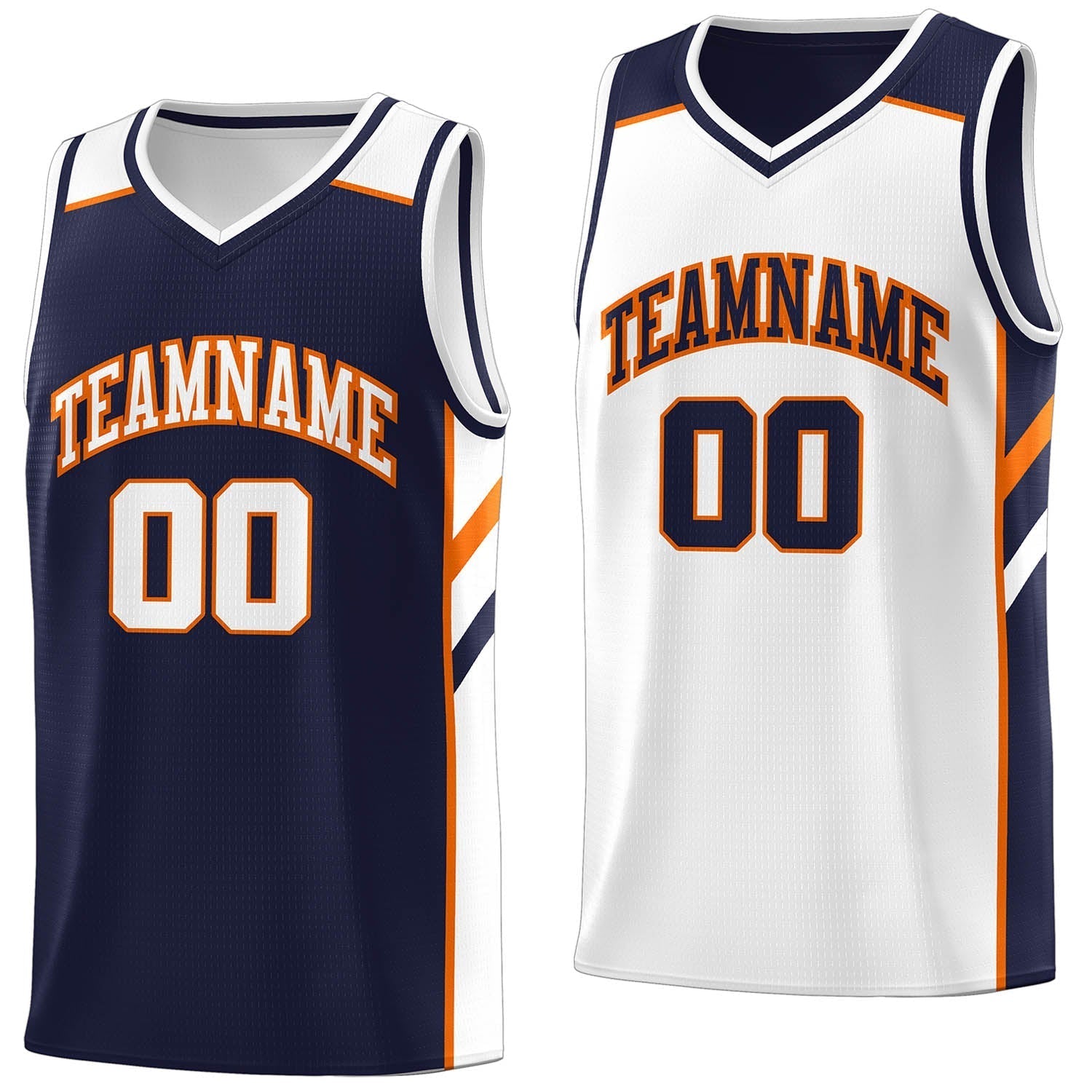 Custom Royal White-Yellow Double Side Tops Fashion Basketball Jersey | KXKSHOP