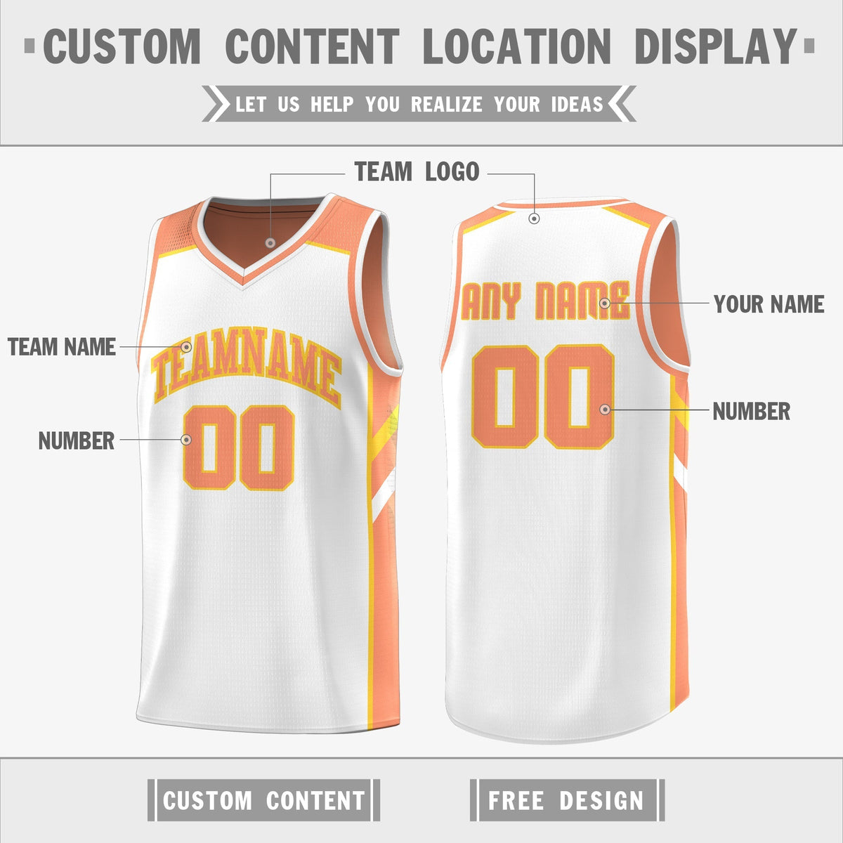 Custom Royal White-Yellow Double Side Tops Fashion Basketball Jersey | KXKSHOP