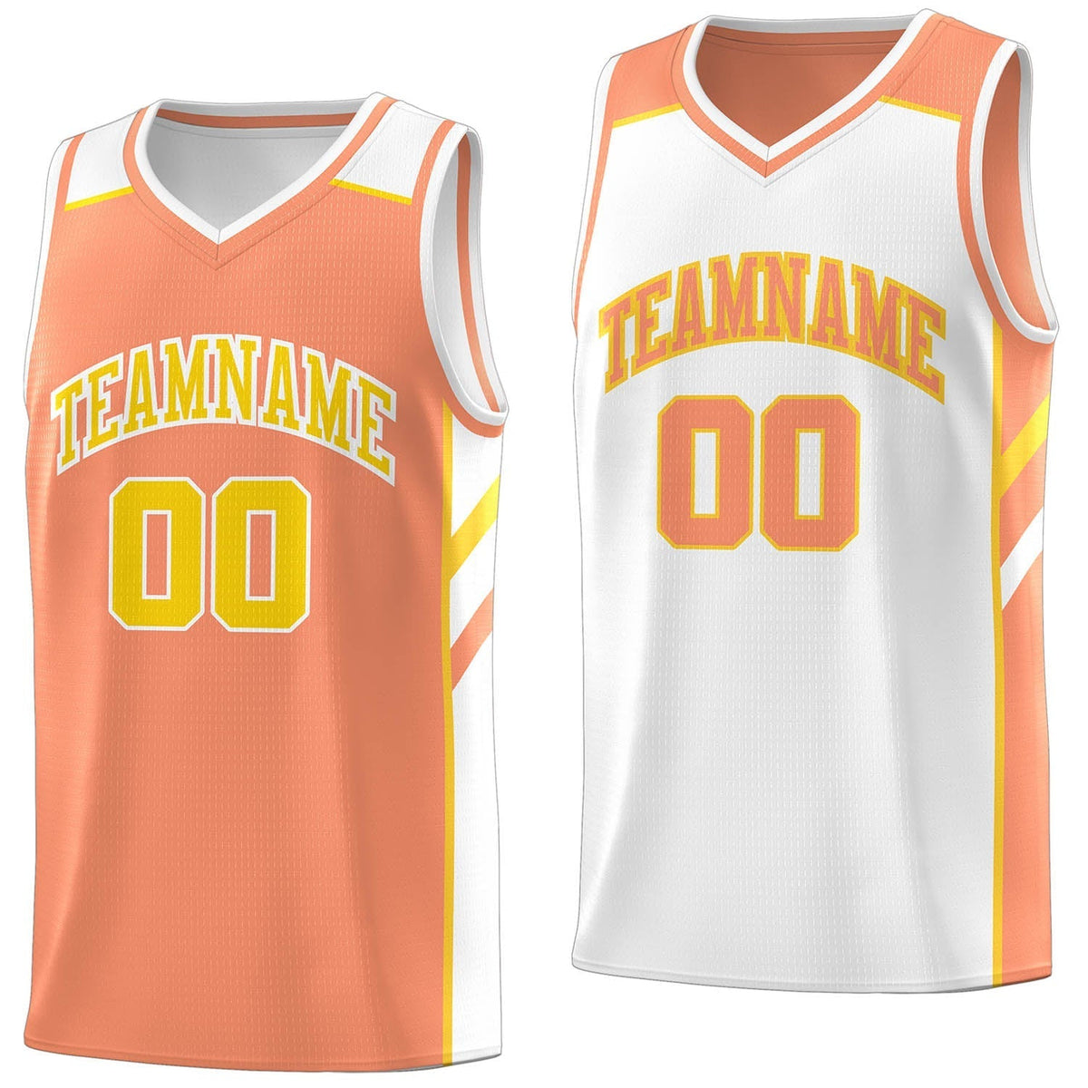 Custom Royal White-Yellow Double Side Tops Fashion Basketball Jersey | KXKSHOP
