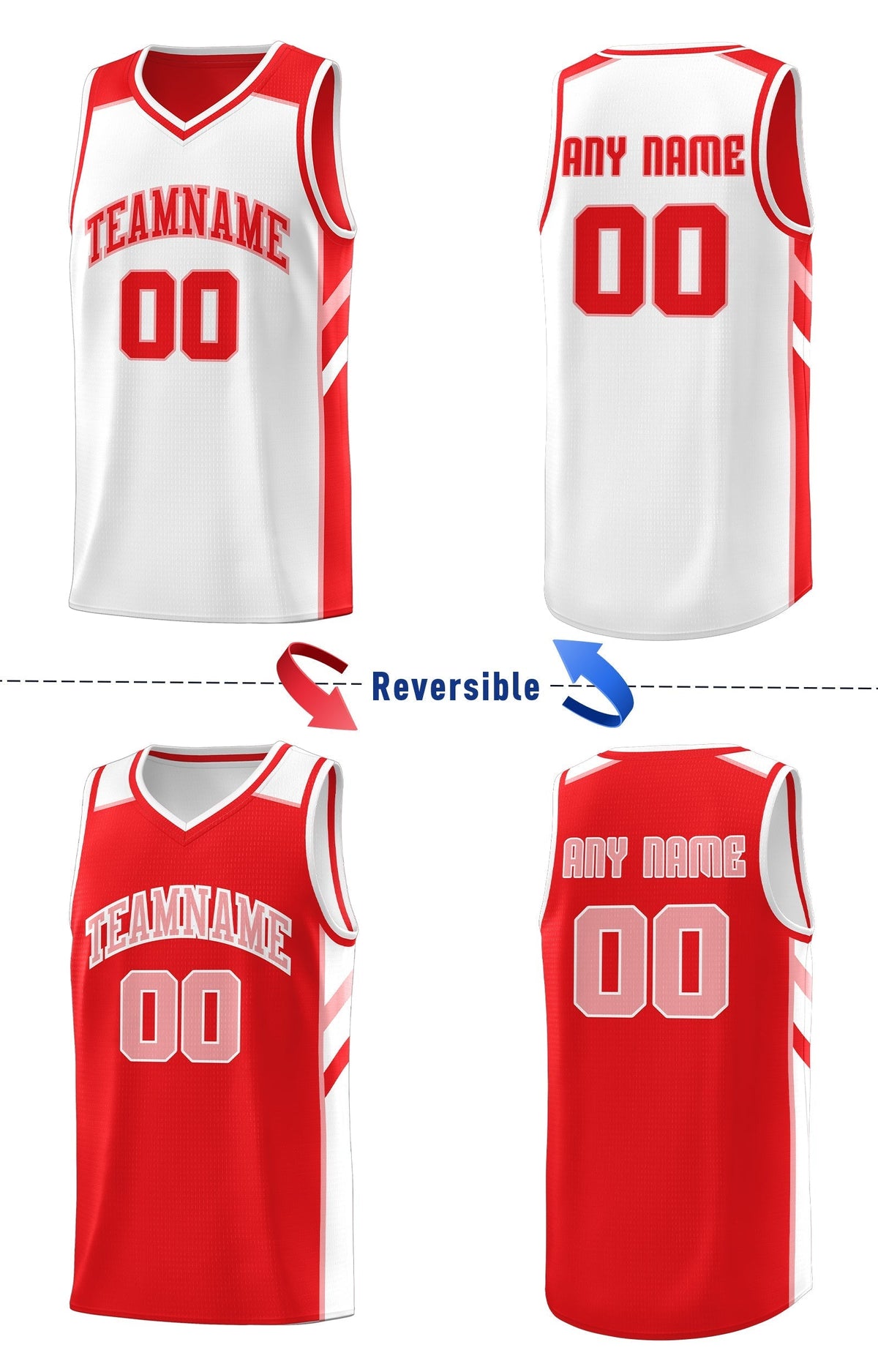 Custom Royal White-Yellow Double Side Tops Fashion Basketball Jersey | KXKSHOP