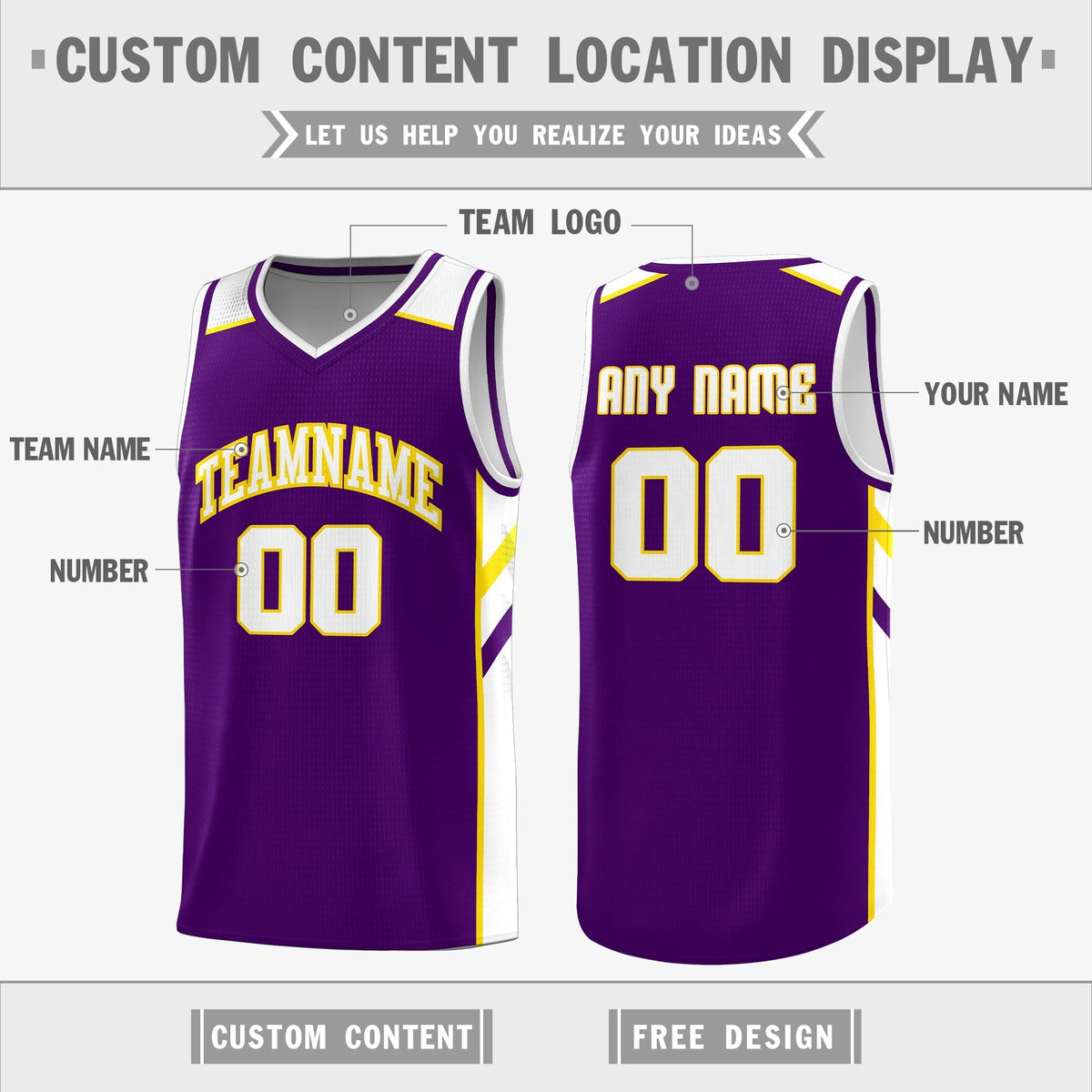 Custom Royal White-Yellow Double Side Tops Fashion Basketball Jersey | KXKSHOP