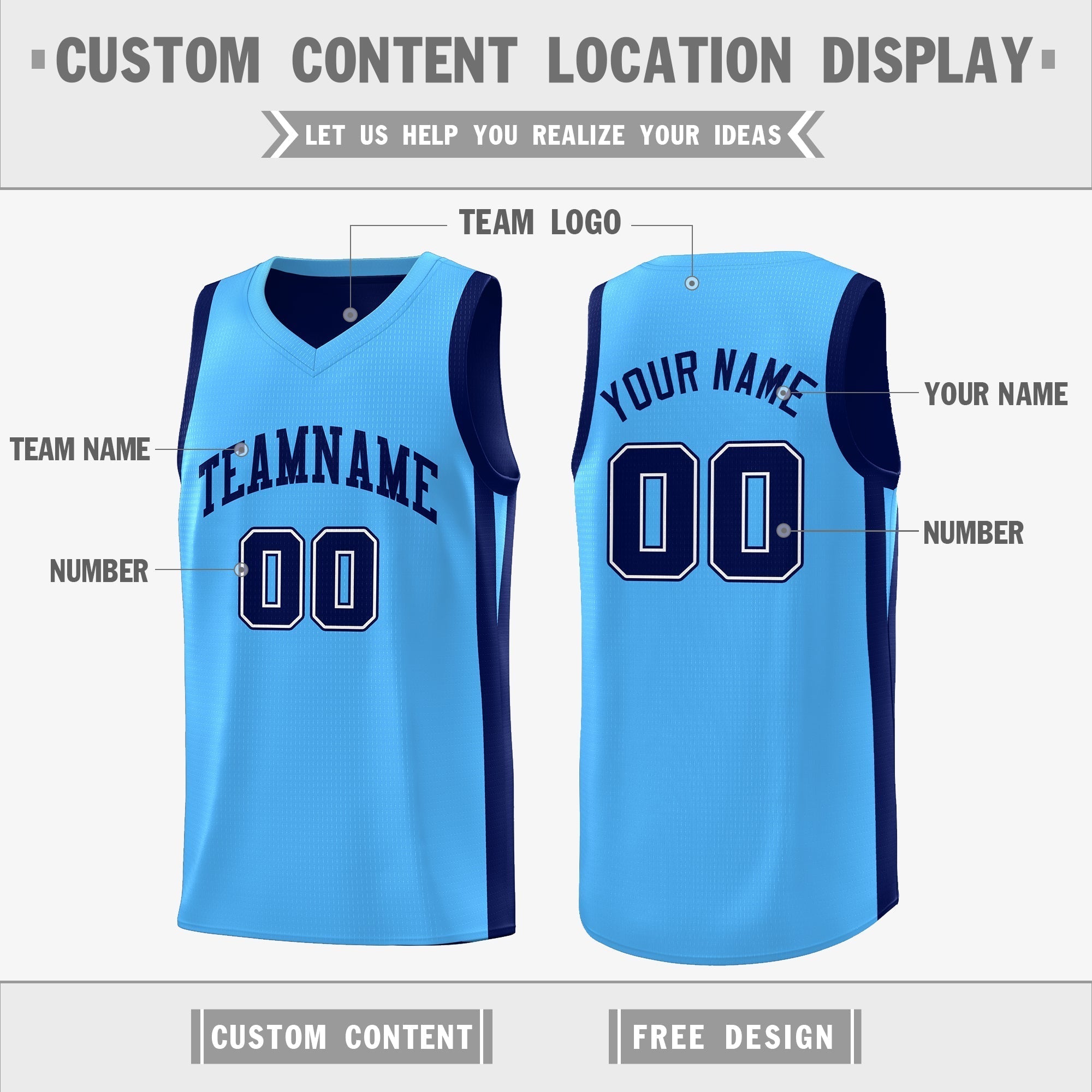 Benutzerdefinierte Marineblau Doppel Seite Tops Athletische Basketball Jersey