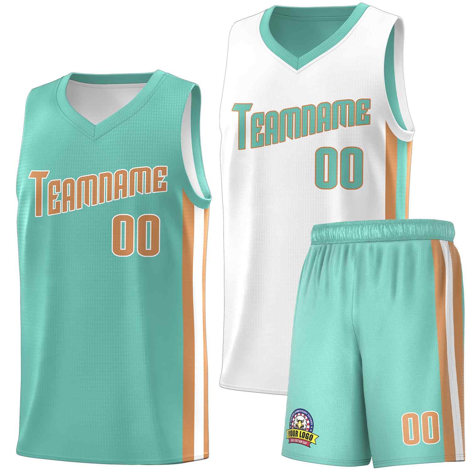 Custom White Orange-Yellow Double Side kits Men Basketball Jersey|KXKSHOP