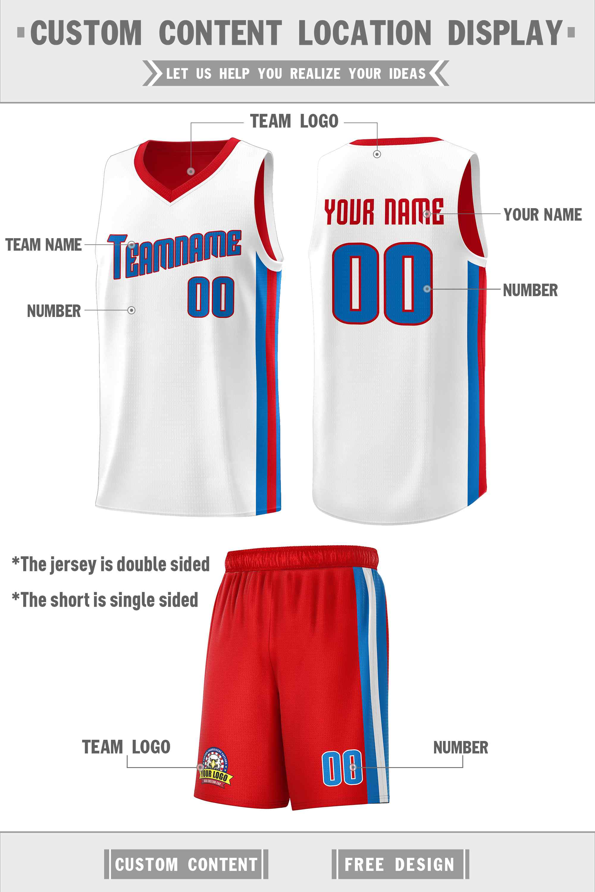 Custom White Orange-Yellow Double Side kits Men Basketball Jersey|KXKSHOP