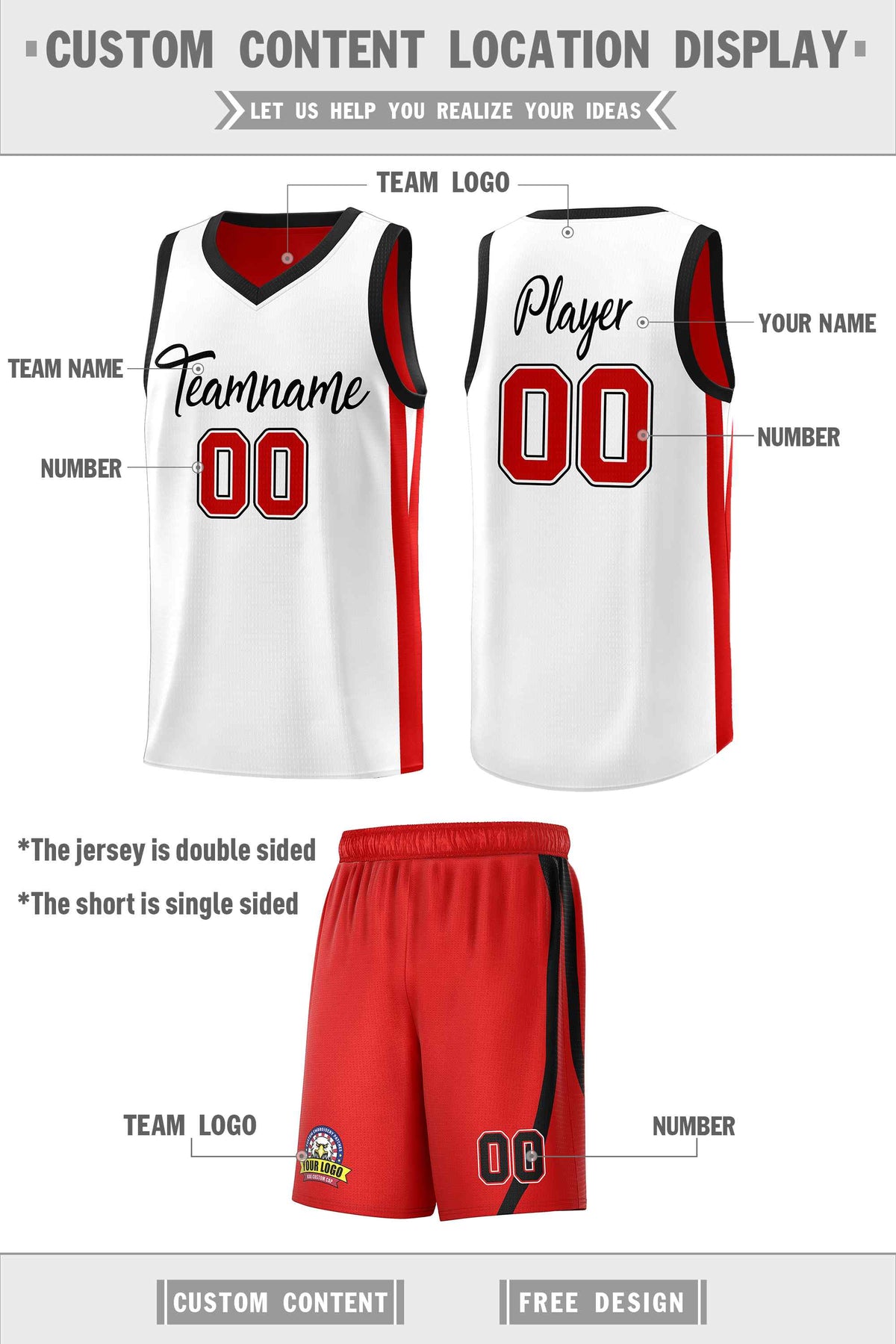 Custom Black White Double Side Sets Men Basketball Jersey | KXKSHOP