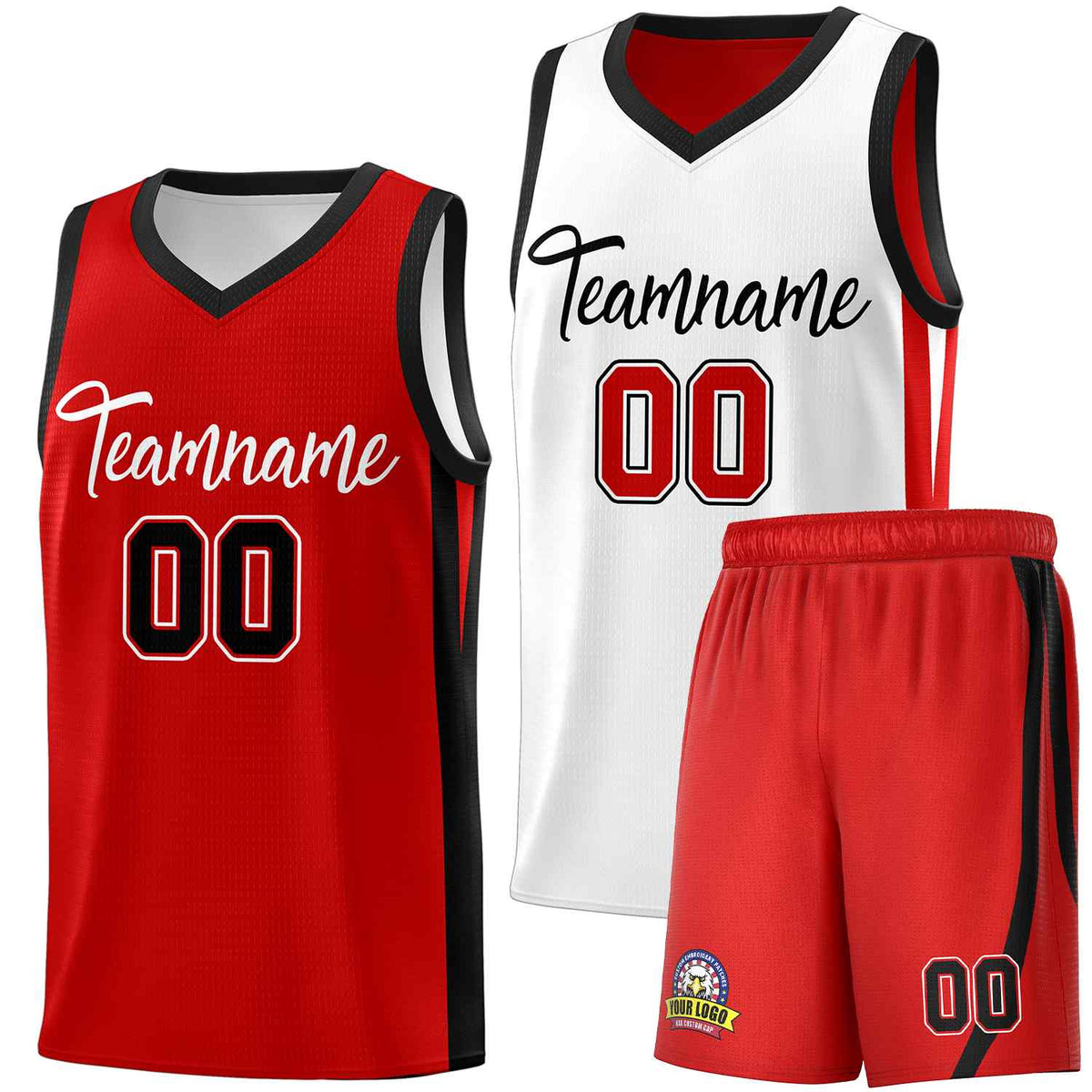 Custom Black White Double Side Sets Men Basketball Jersey | KXKSHOP