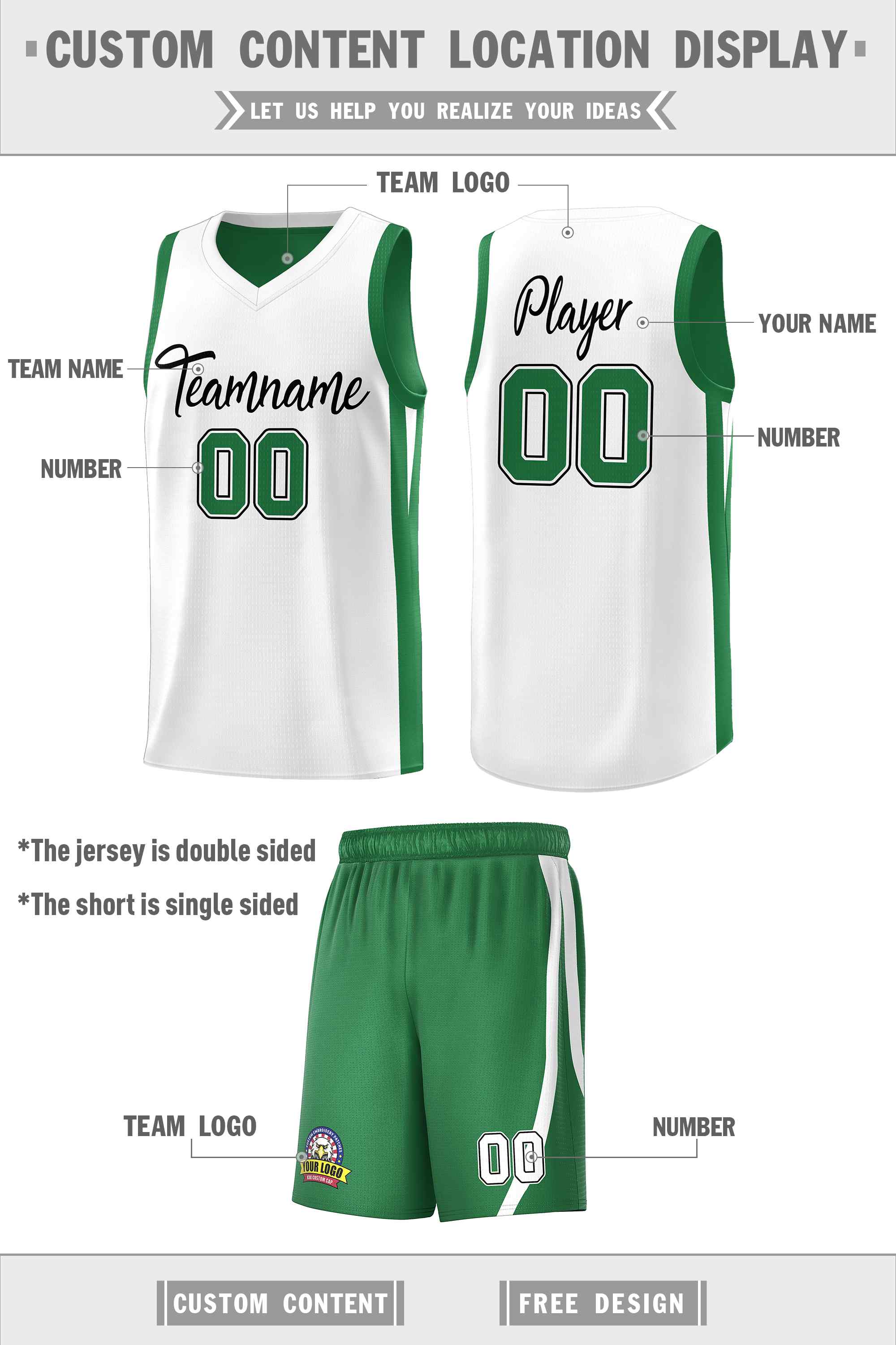 Custom Black White Double Side Sets Men Basketball Jersey | KXKSHOP