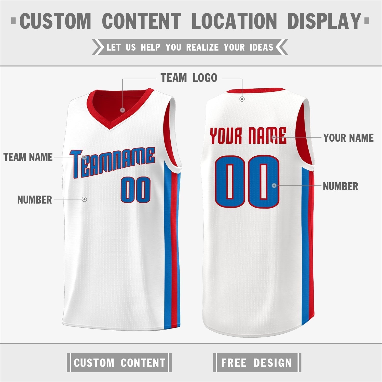 Custom White Orange Double Side Tops Basketball Jersey | KXKSHOP
