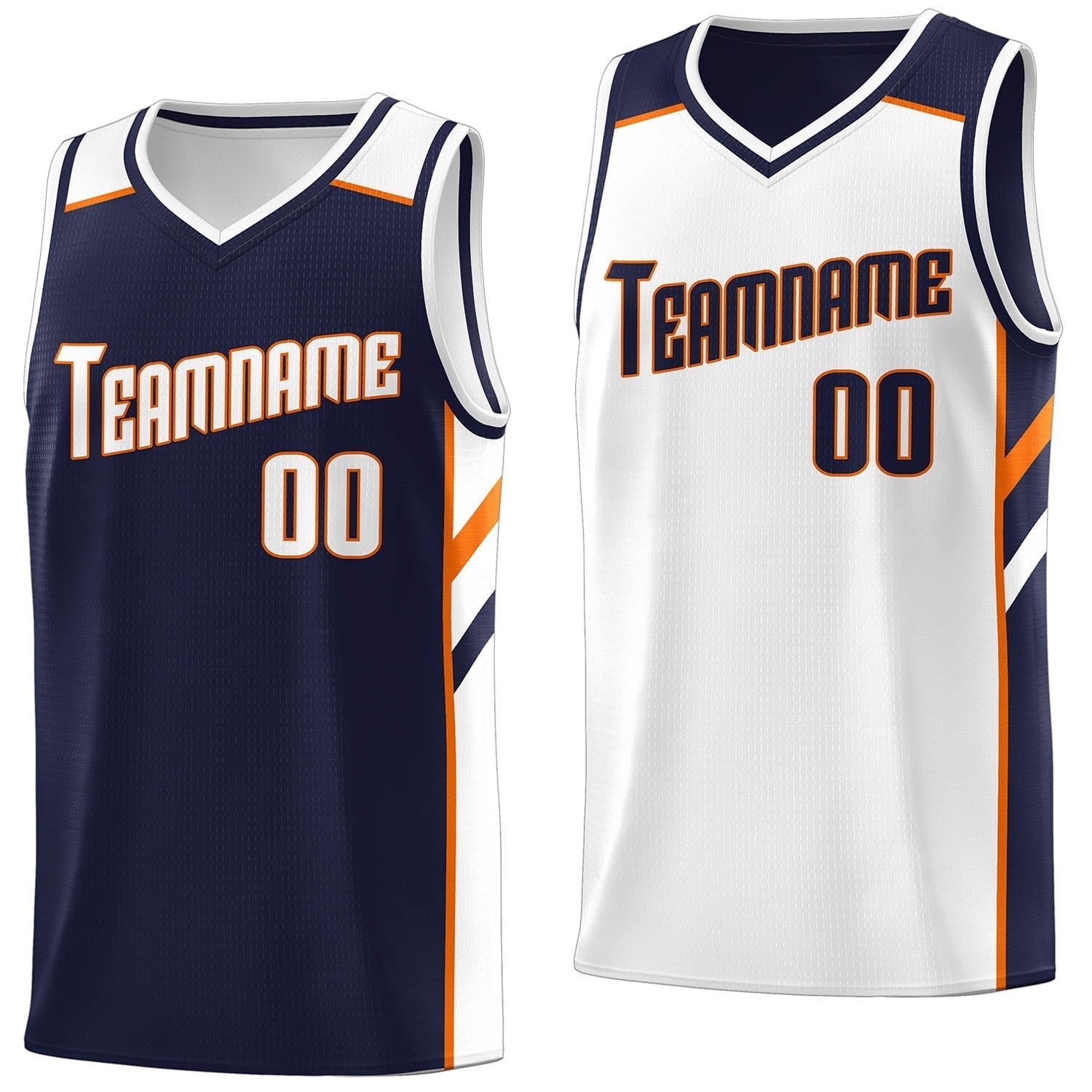 Custom Royal White-Yellow Double Side Tops Fashion Basketball Jersey | KXKSHOP