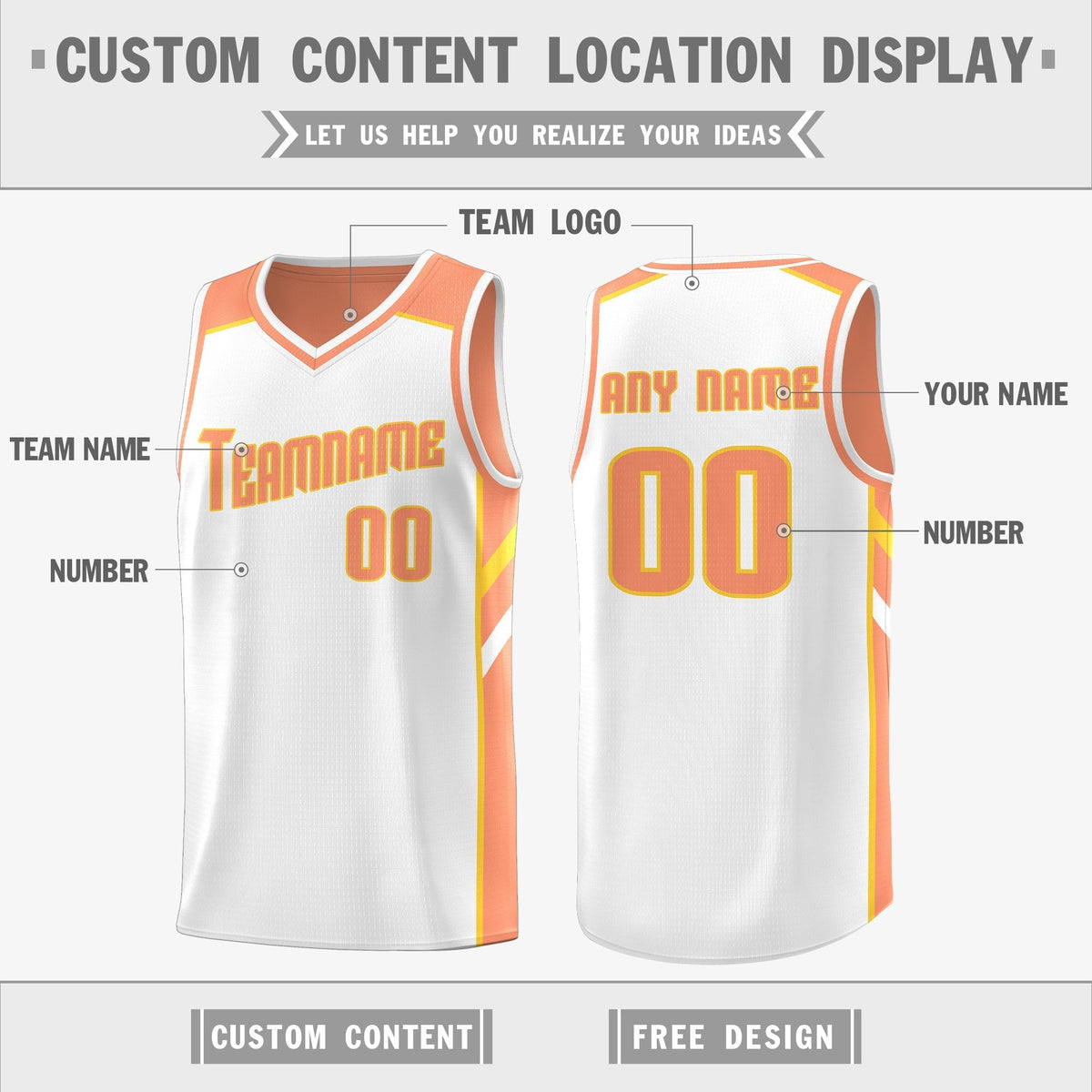 Custom Royal White-Yellow Double Side Tops Fashion Basketball Jersey | KXKSHOP