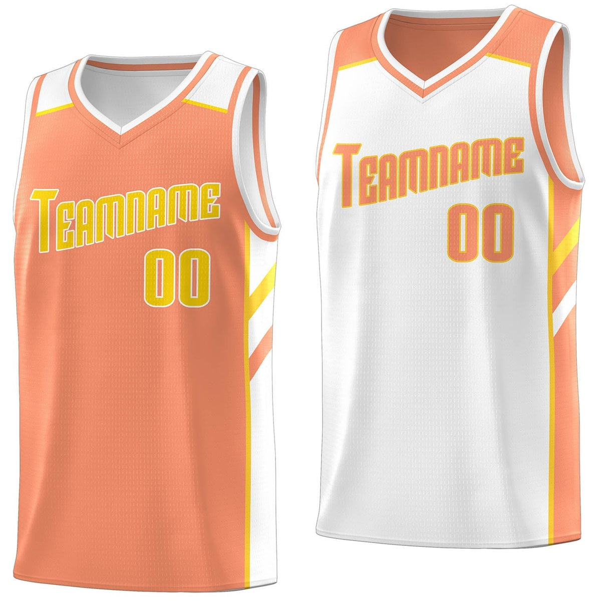 Custom Royal White-Yellow Double Side Tops Fashion Basketball Jersey | KXKSHOP