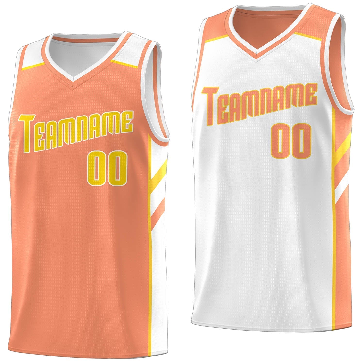 Custom Royal White-Yellow Double Side Tops Fashion Basketball Jersey | KXKSHOP