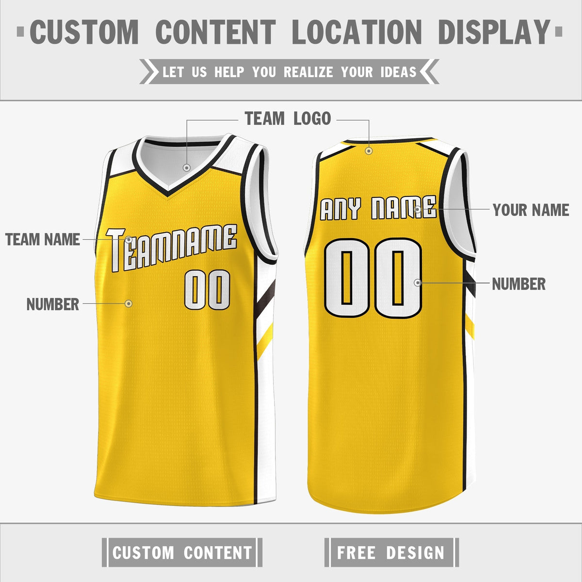 Custom Royal White-Yellow Double Side Tops Fashion Basketball Jersey | KXKSHOP